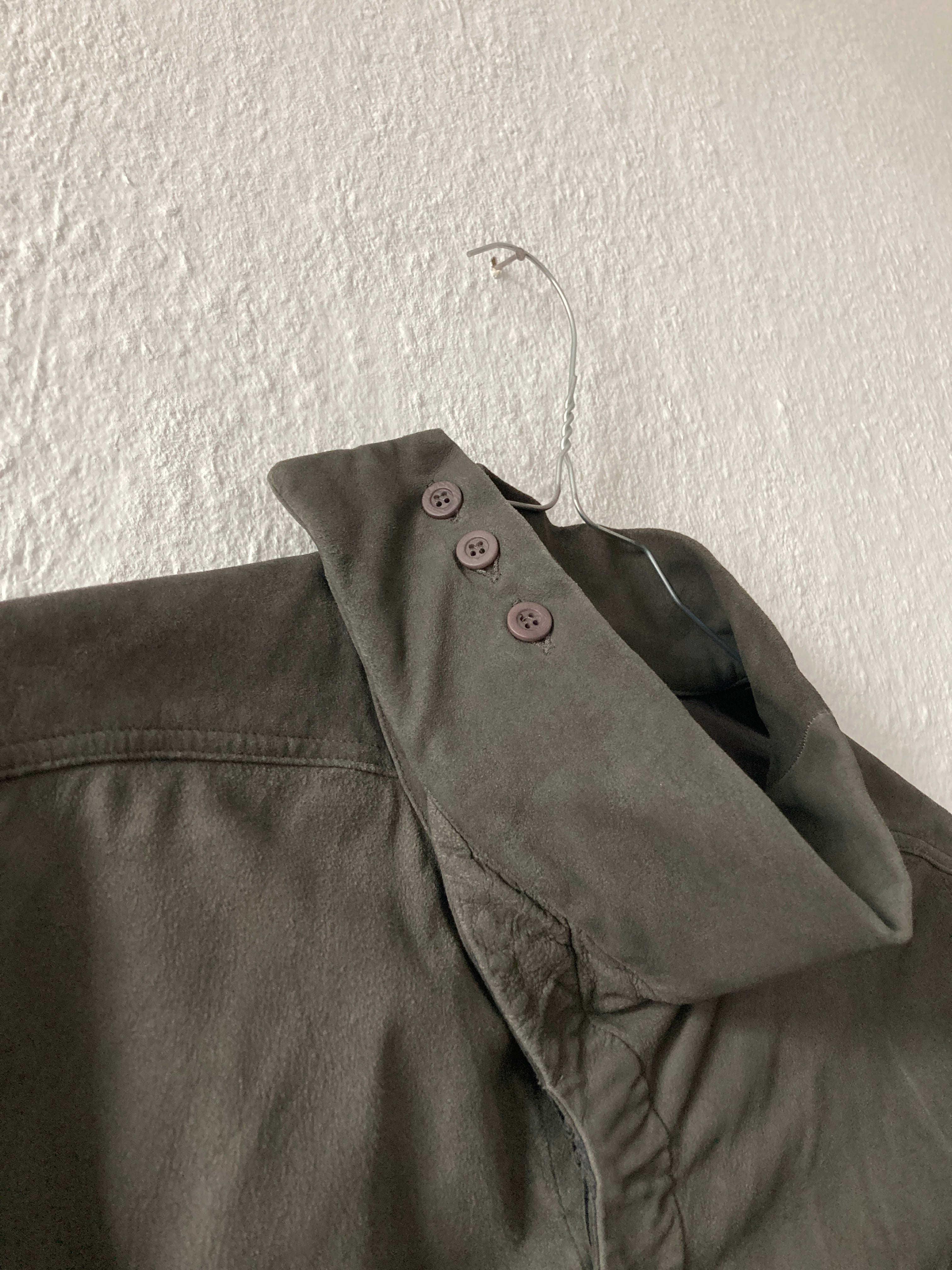 F/W 16 “MASTODON” Blistered Lamb Leather Trench Shirt L/54