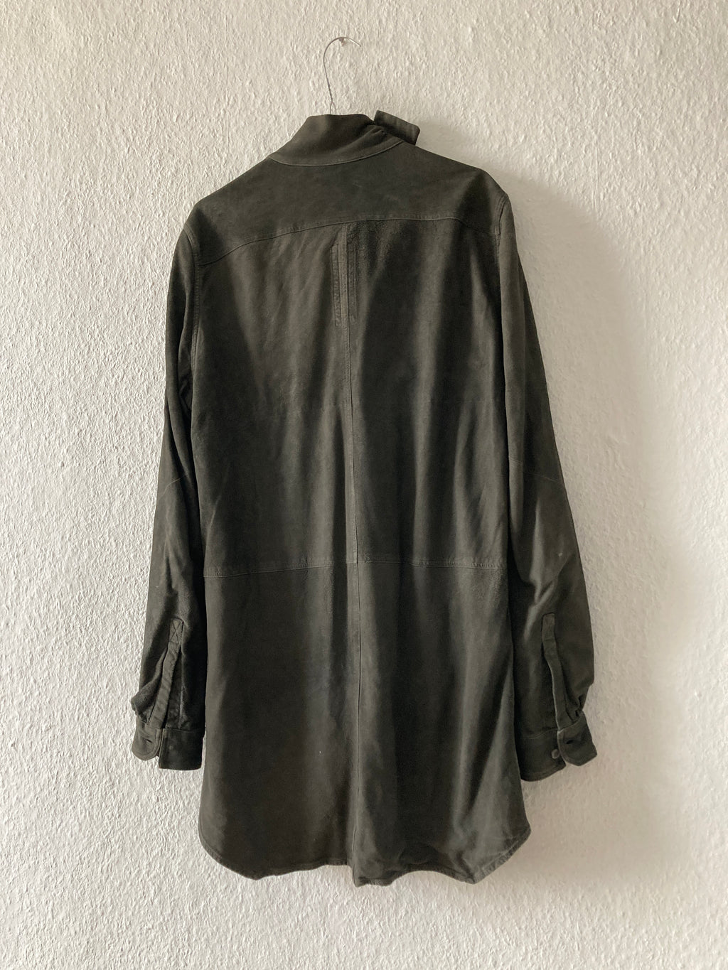 F/W 16 “MASTODON” Blistered Lamb Leather Trench Shirt L/54