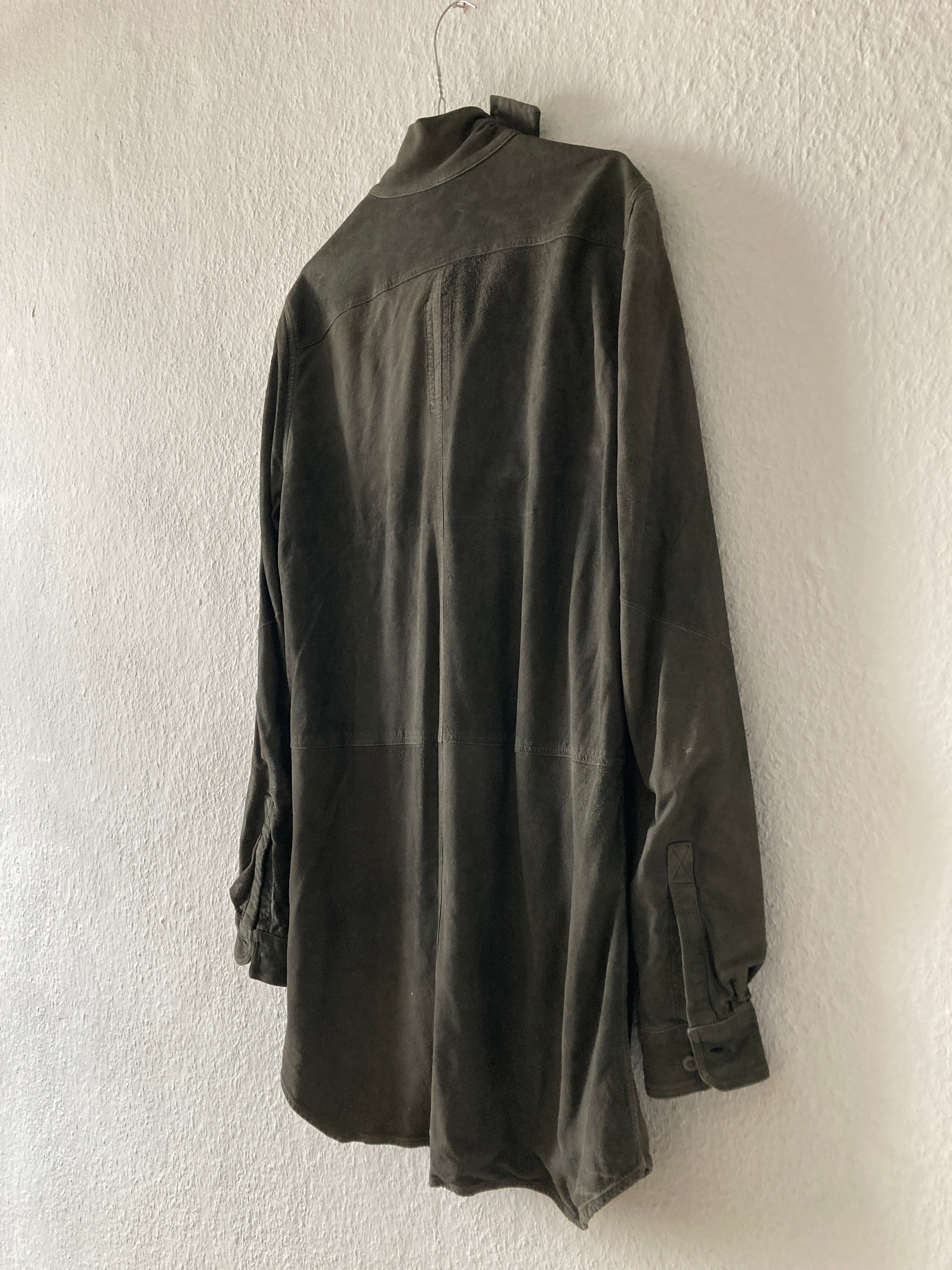 F/W 16 “MASTODON” Blistered Lamb Leather Trench Shirt L/54