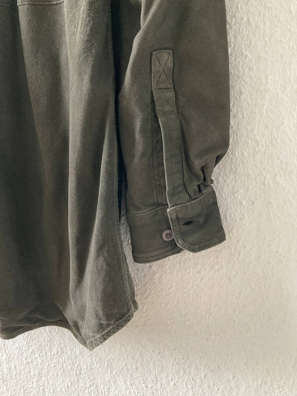 F/W 16 “MASTODON” Blistered Lamb Leather Trench Shirt L/54