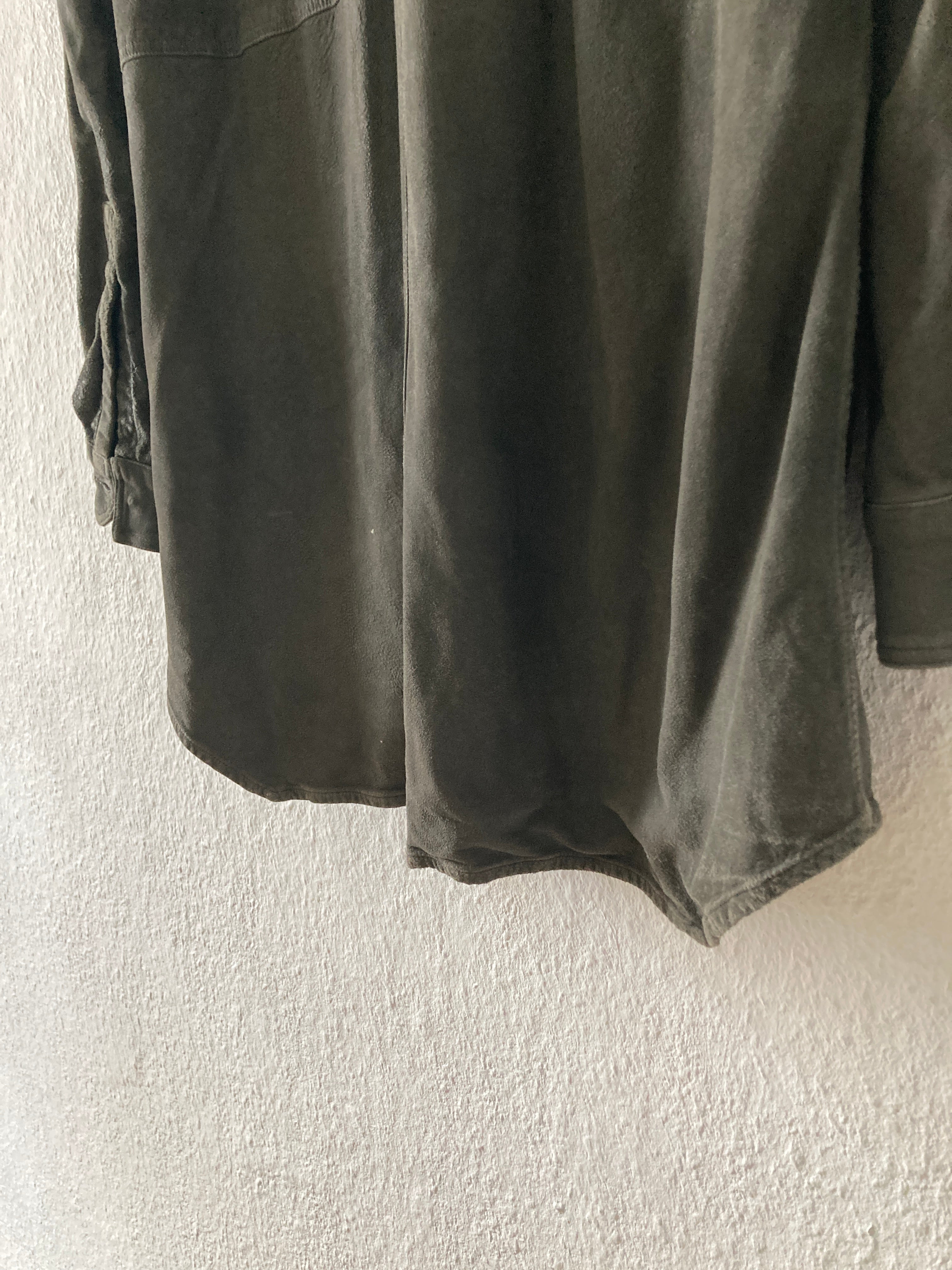 F/W 16 “MASTODON” Blistered Lamb Leather Trench Shirt L/54