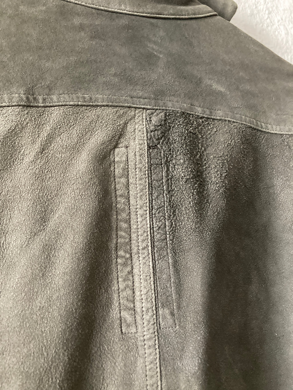 F/W 16 “MASTODON” Blistered Lamb Leather Trench Shirt L/54