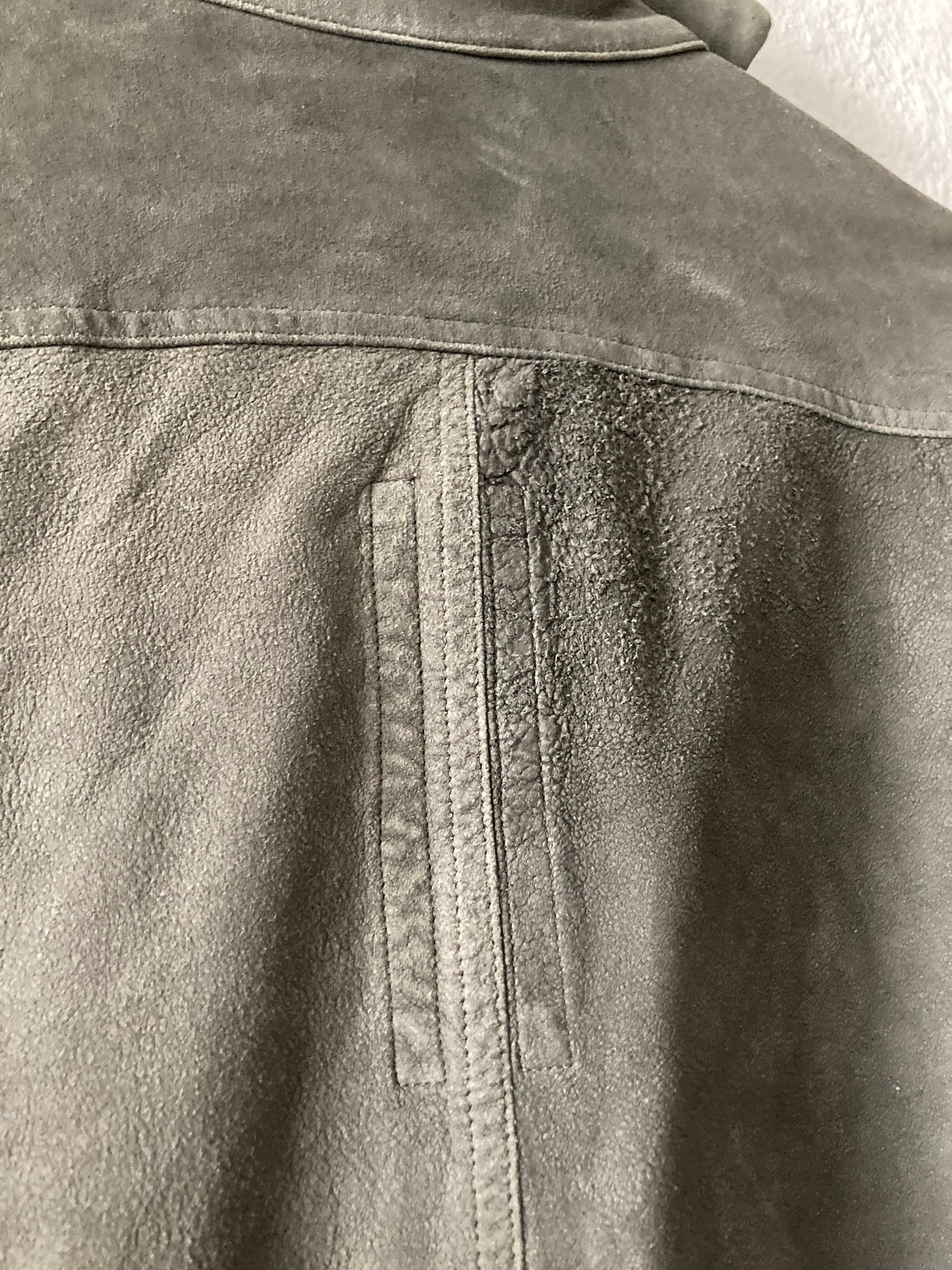 F/W 16 “MASTODON” Blistered Lamb Leather Trench Shirt L/54