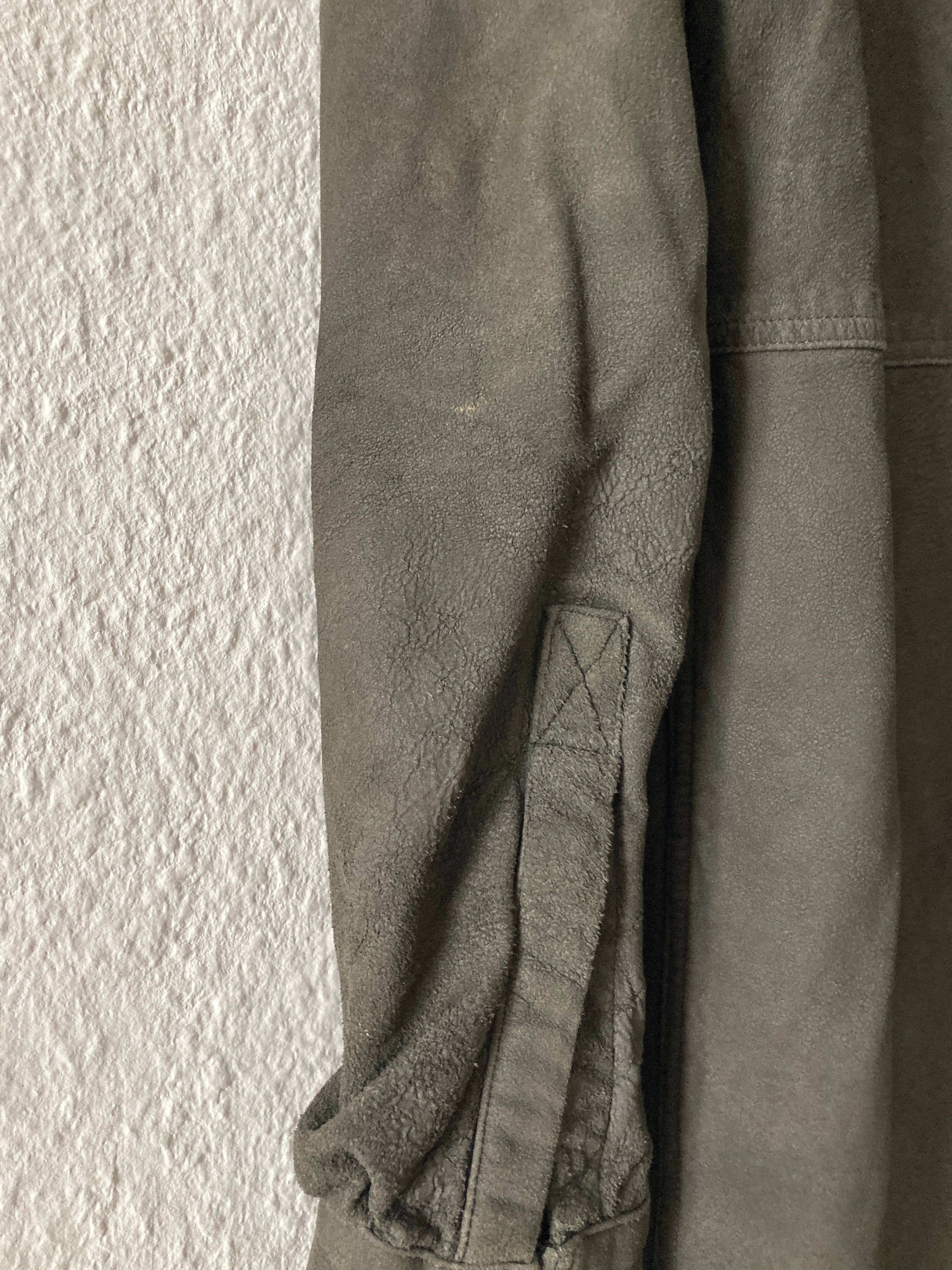 F/W 16 “MASTODON” Blistered Lamb Leather Trench Shirt L/54