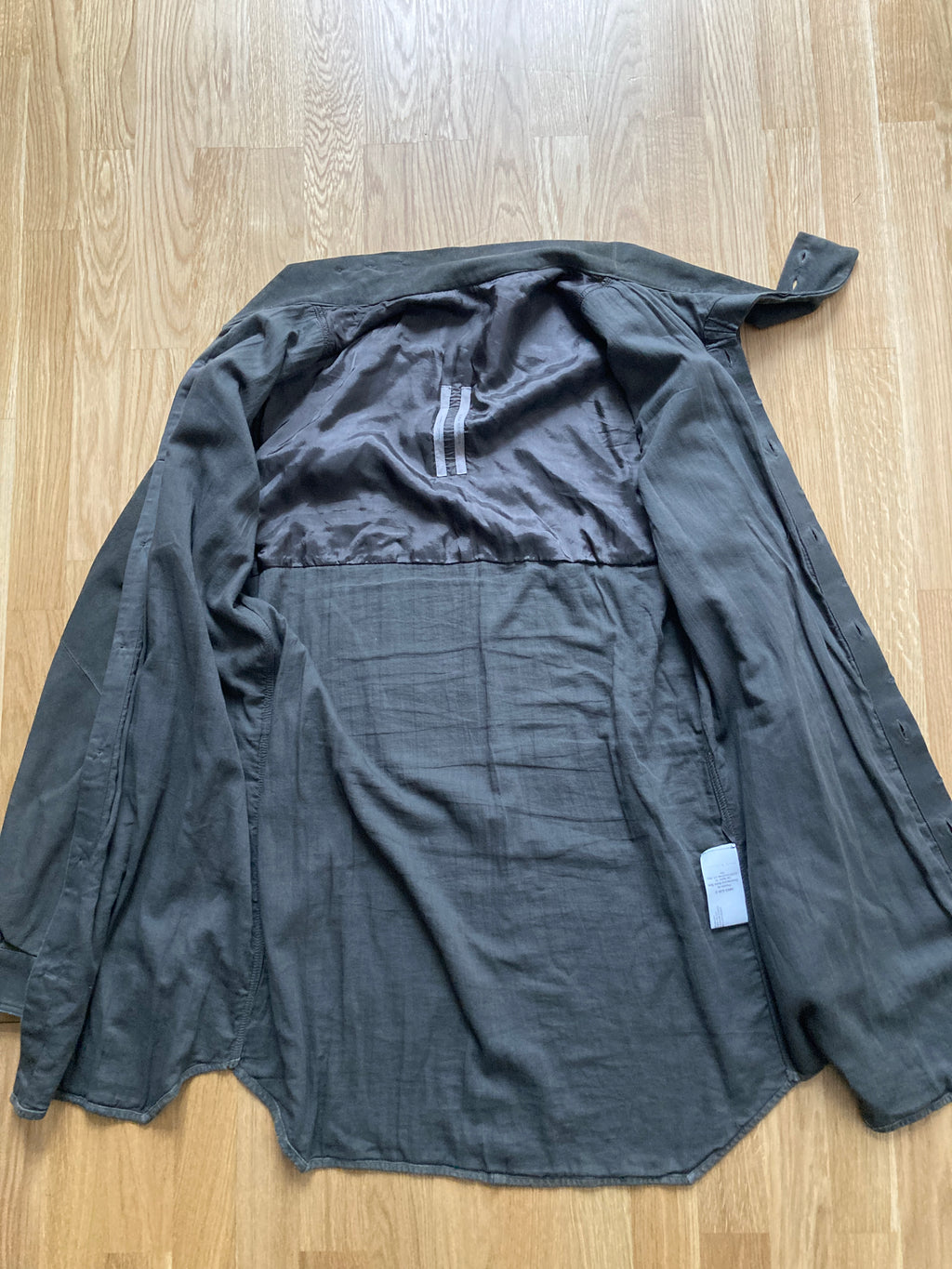 F/W 16 “MASTODON” Blistered Lamb Leather Trench Shirt L/54