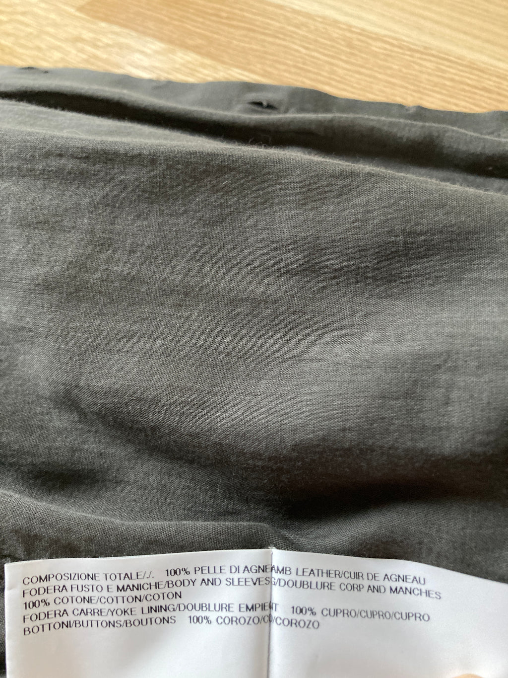 F/W 16 “MASTODON” Blistered Lamb Leather Trench Shirt L/54