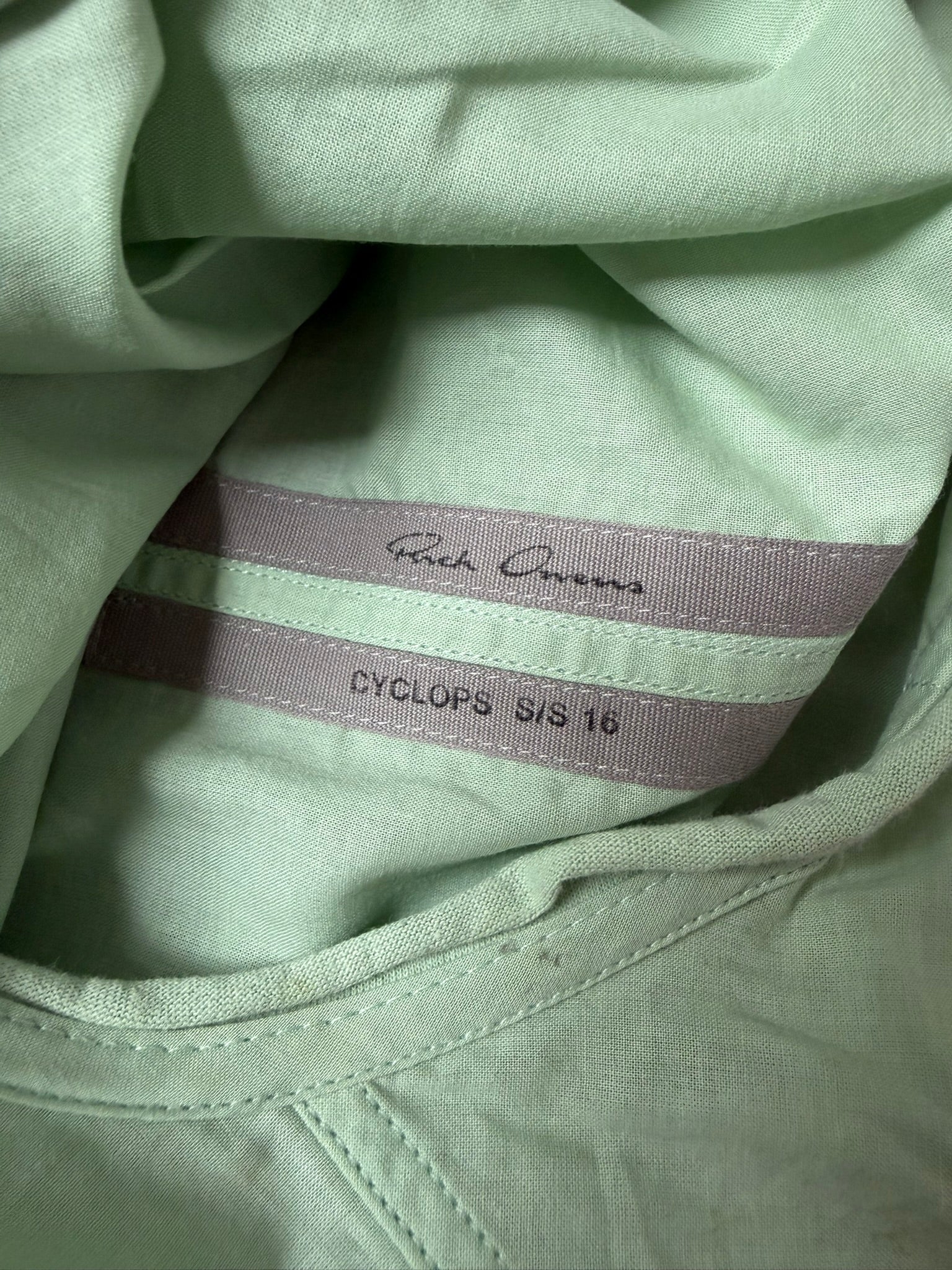 S/S 16 "CYCLOPS" Sample Silk Runway Tank Top Rick Owens M