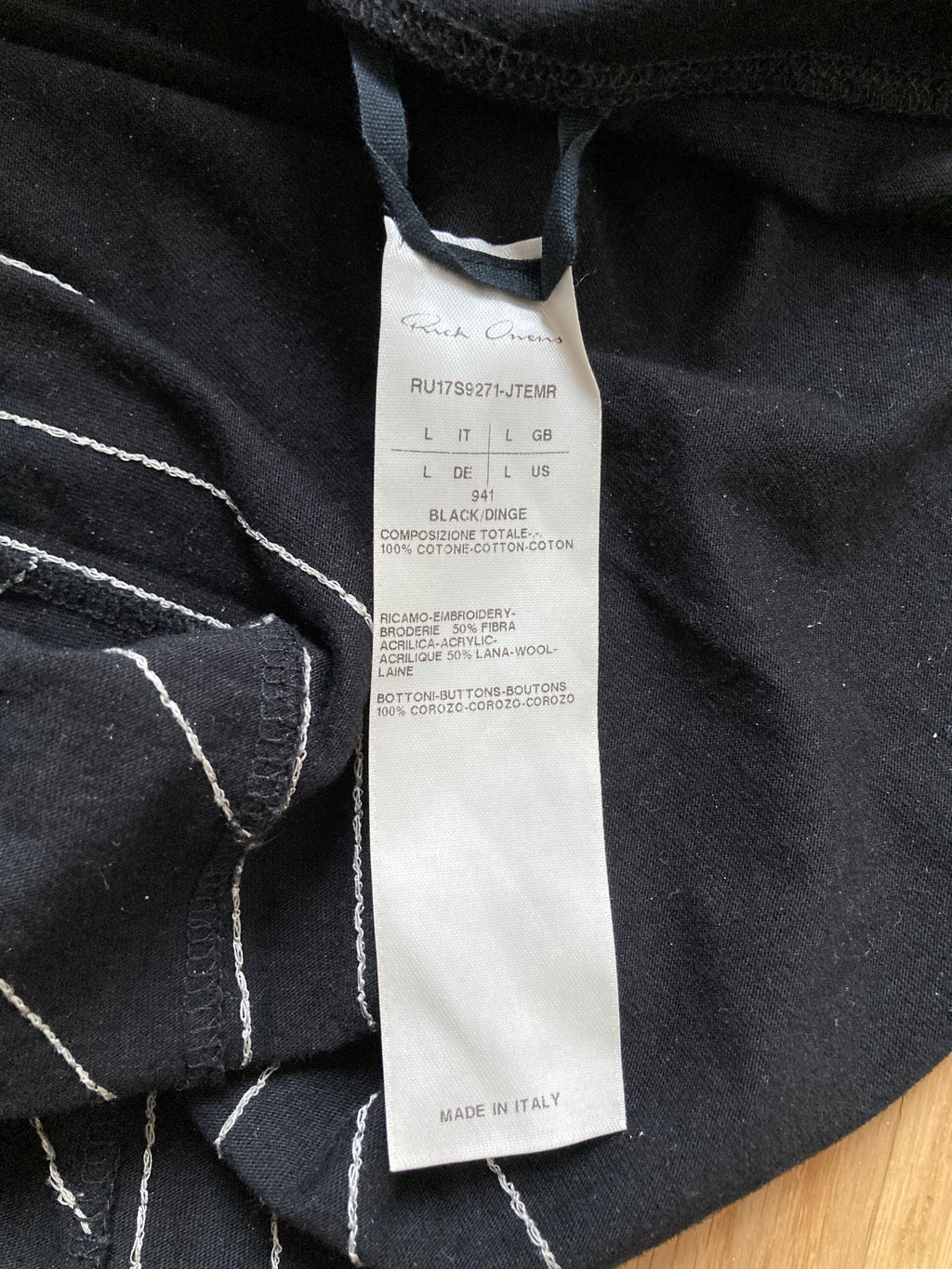 S/S 17 "WALRUS" Radiance Mock Neck T-Shirt Rick Owens L