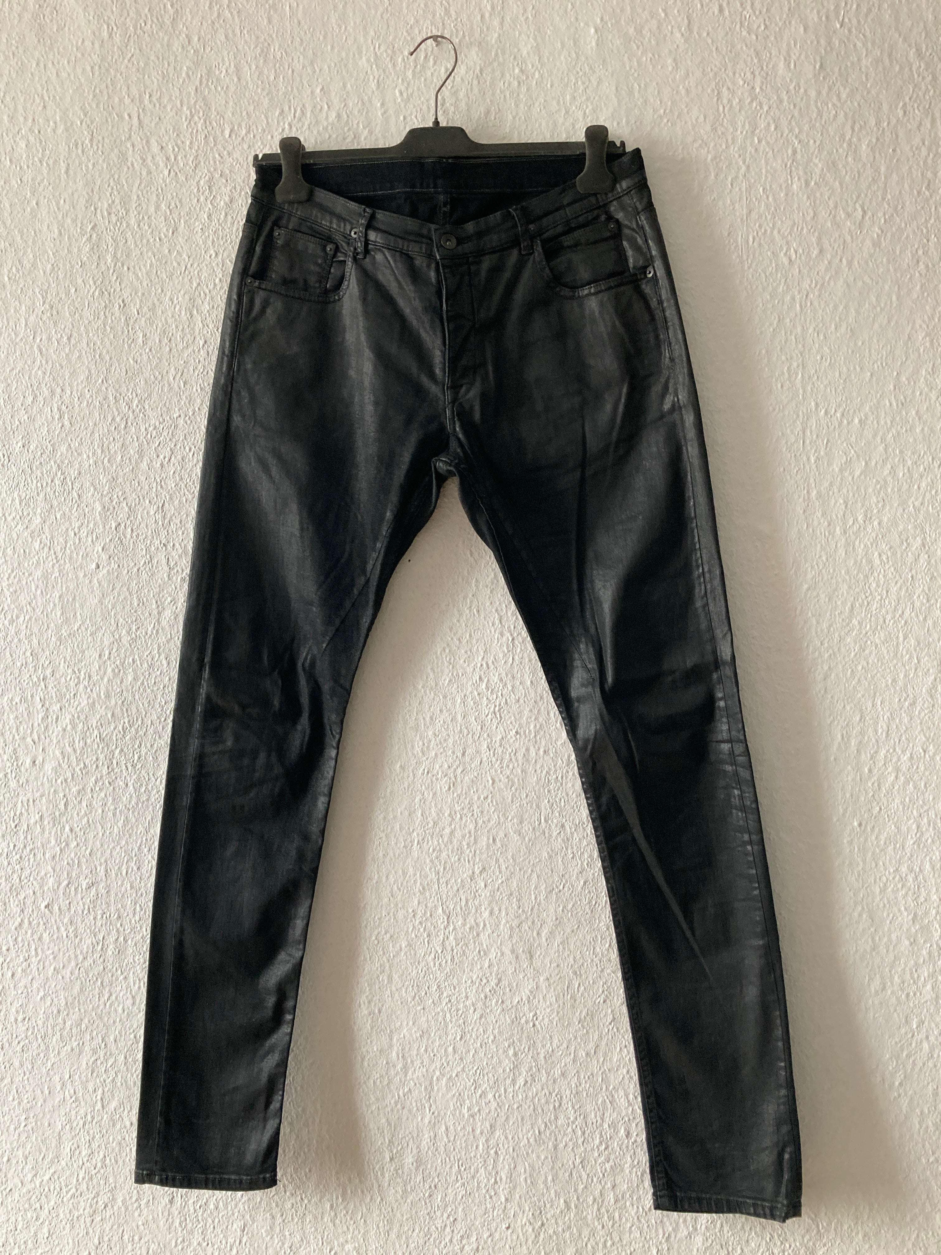 F/W 15 "SPHINX" Waxed Denim Detroit Jeans Rick Owens US36