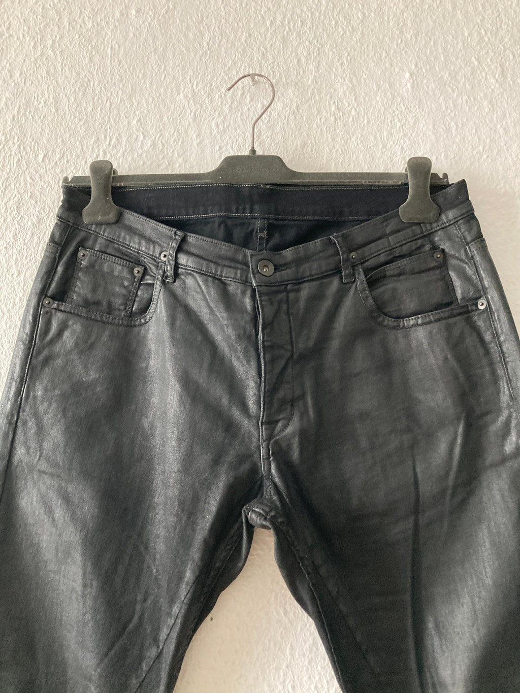 F/W 15 "SPHINX" Waxed Denim Detroit Jeans Rick Owens US36