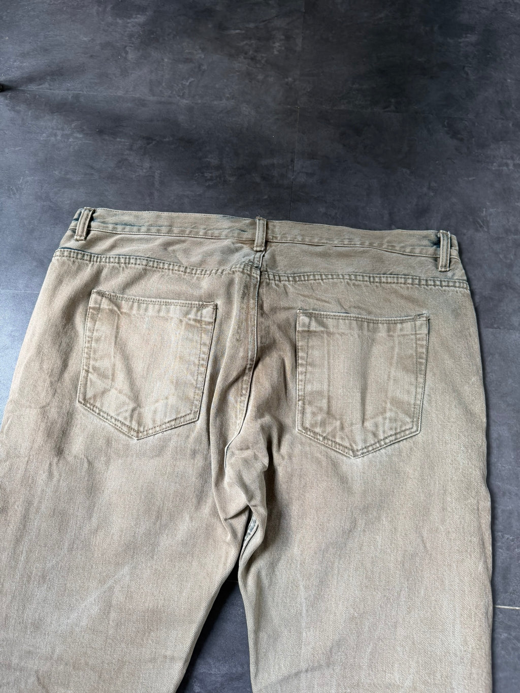 Rick Owens Parchment Dyed Detroit Cut Denim