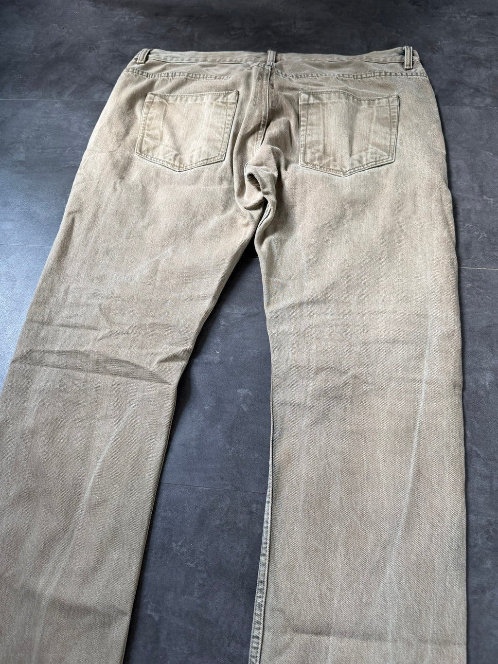 Rick Owens Parchment Dyed Detroit Cut Denim