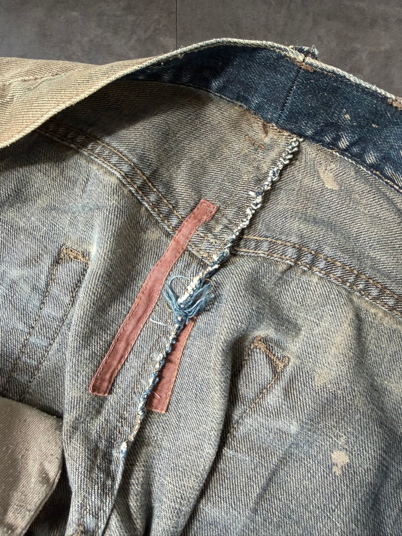 Rick Owens Parchment Dyed Detroit Cut Denim