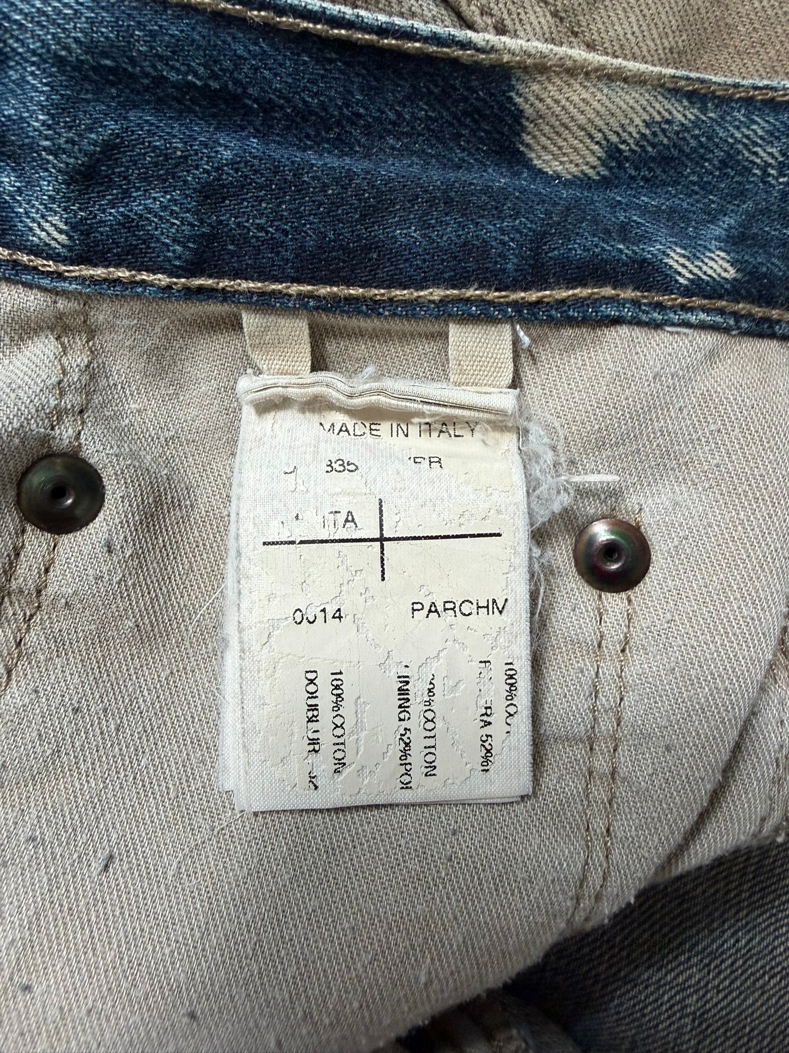 Rick Owens Parchment Dyed Detroit Cut Denim