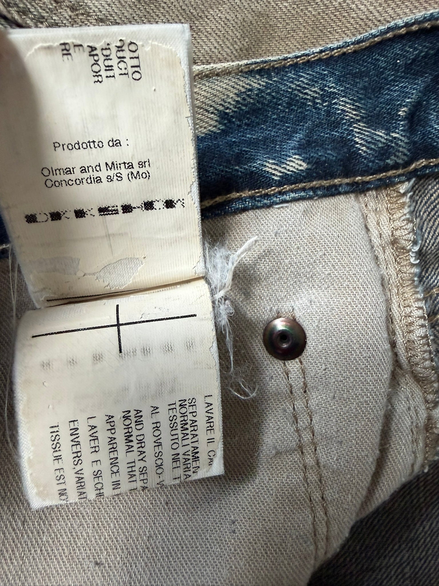Rick Owens Parchment Dyed Detroit Cut Denim