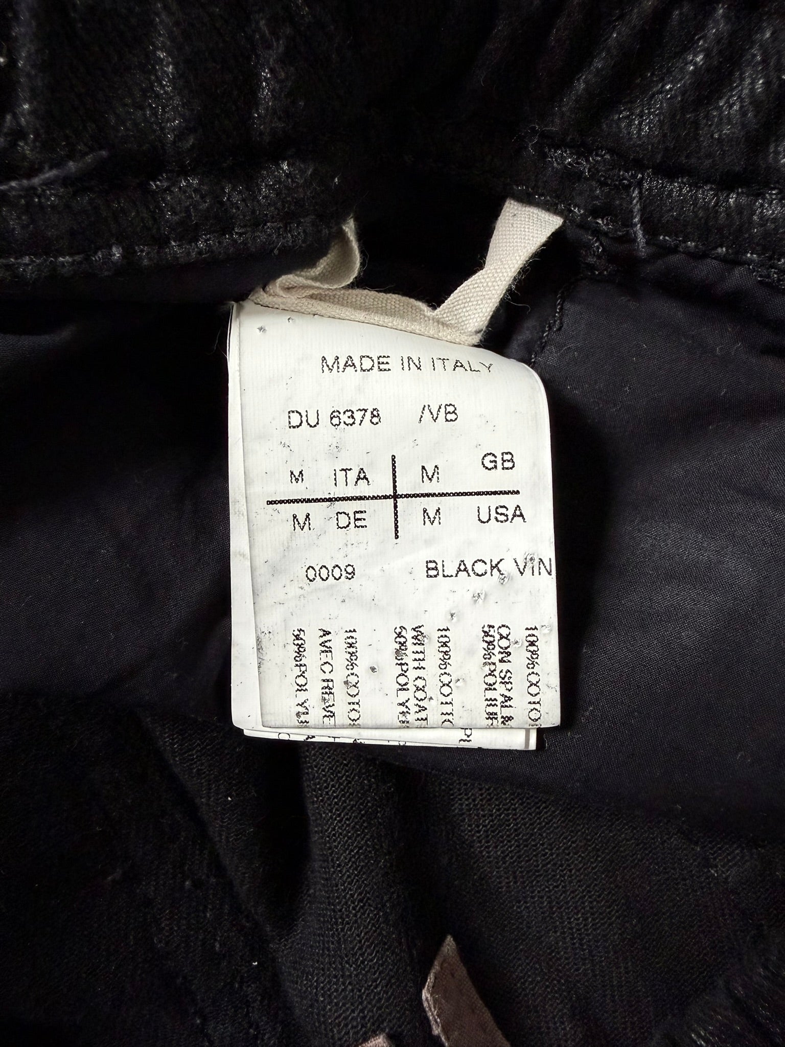 S/S 13 "ISLAND" Waxed "Black Vintage" Pod Shorts Rick Owens M