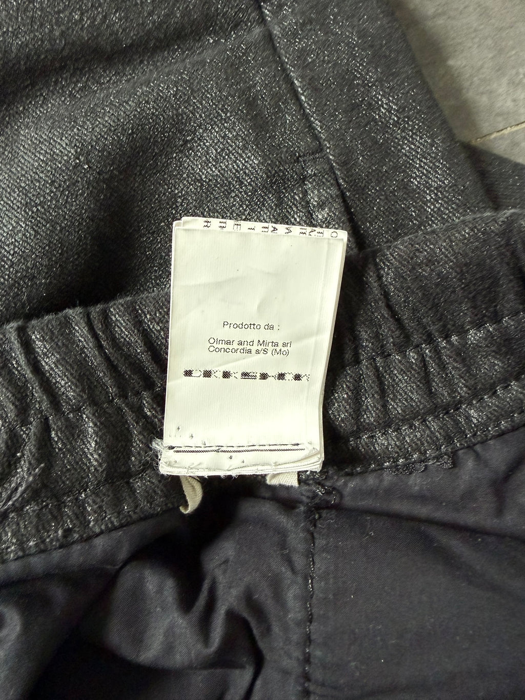 S/S 13 "ISLAND" Waxed "Black Vintage" Pod Shorts Rick Owens M