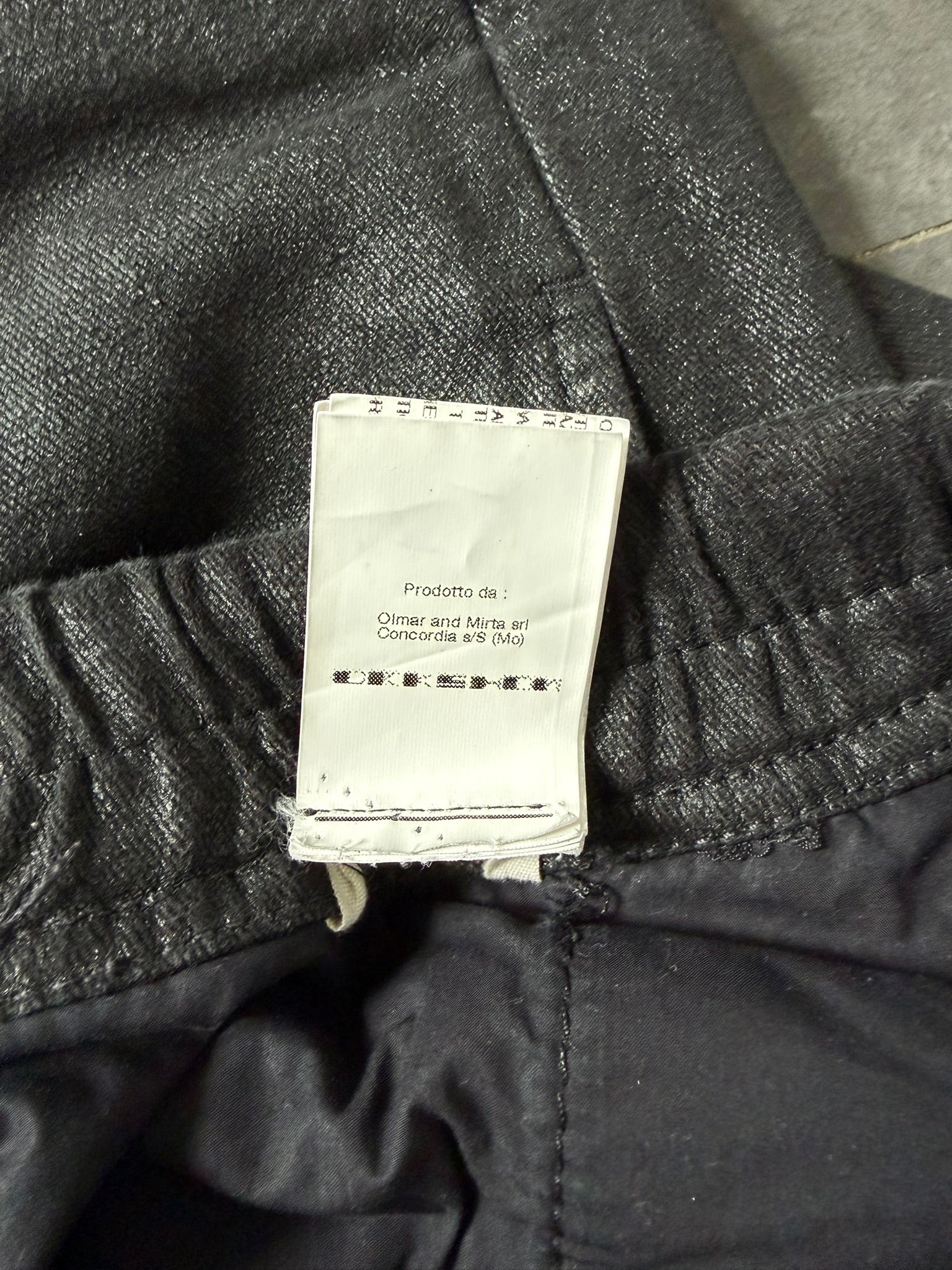 S/S 13 "ISLAND" Waxed "Black Vintage" Pod Shorts Rick Owens M