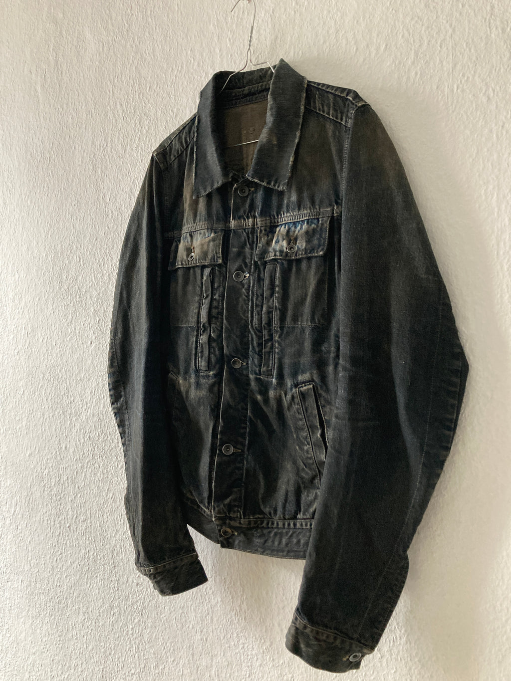 F/W 07 "EXPLODER" Dark Shadow Denim Jacket Rick Owens M