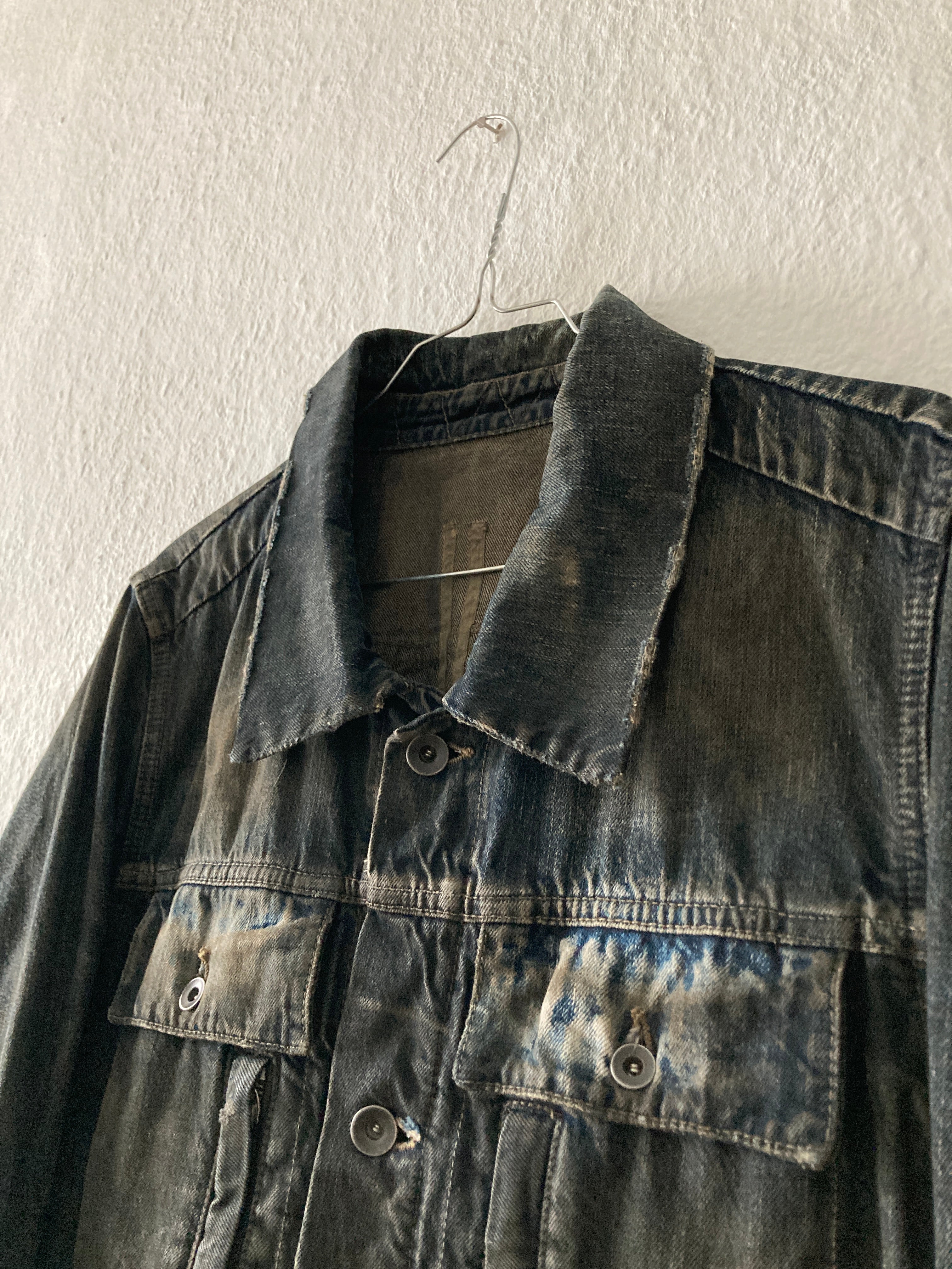 F/W 07 "EXPLODER" Dark Shadow Denim Jacket Rick Owens M