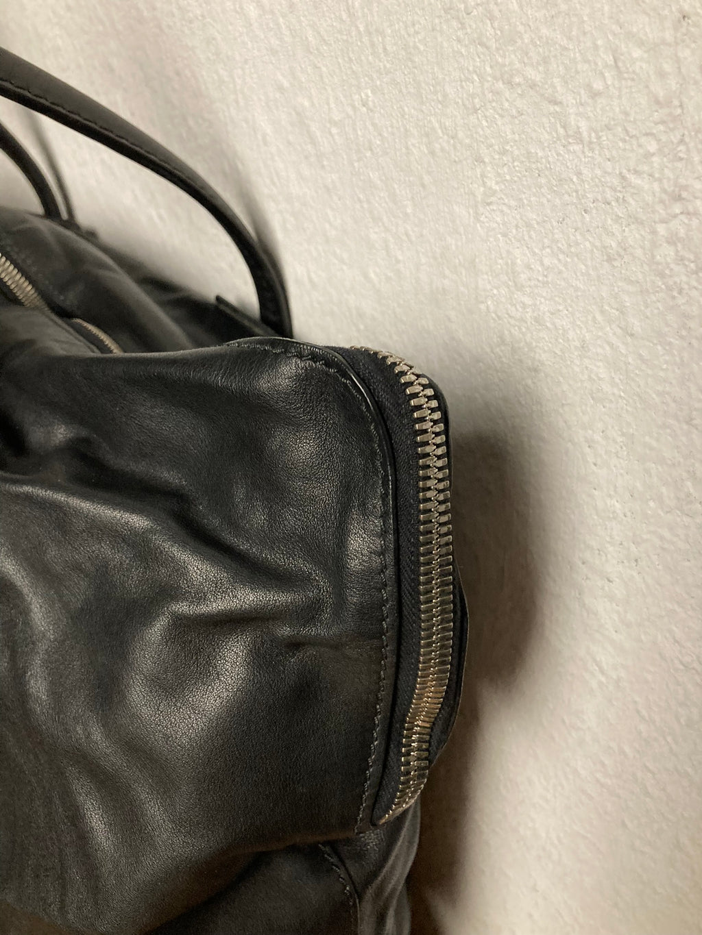 F/W 15 "SPHINX" Large Leather Carry-All in Black