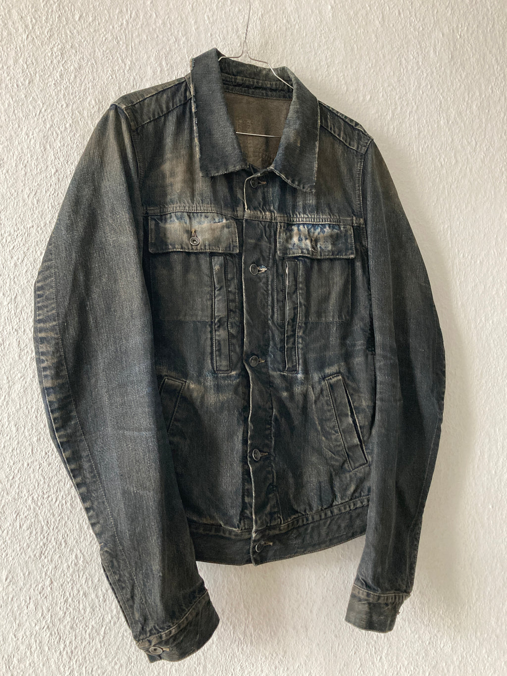 F/W 07 "EXPLODER" Dark Shadow Denim Jacket Rick Owens M