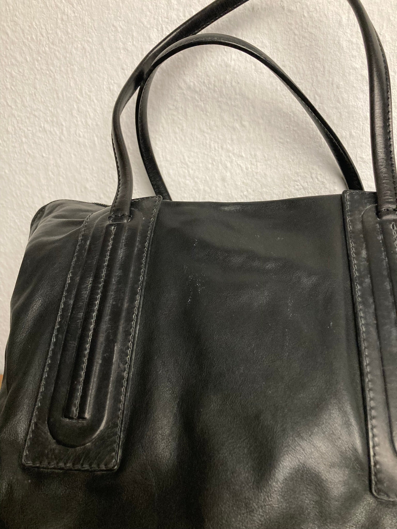 F/W 15 "SPHINX" Large Leather Carry-All in Black