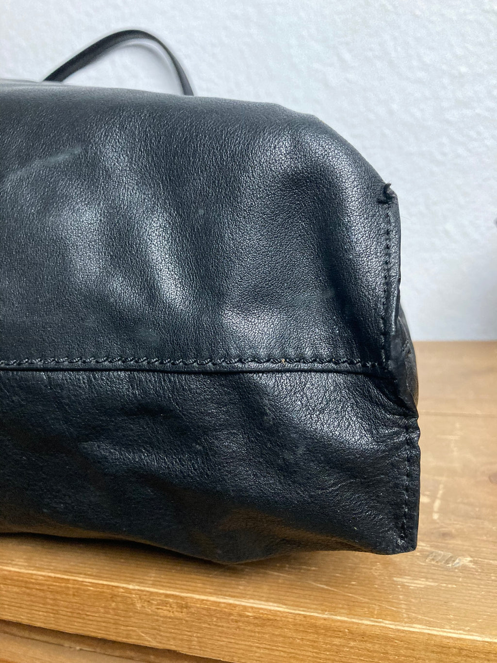 F/W 15 "SPHINX" Large Leather Carry-All in Black