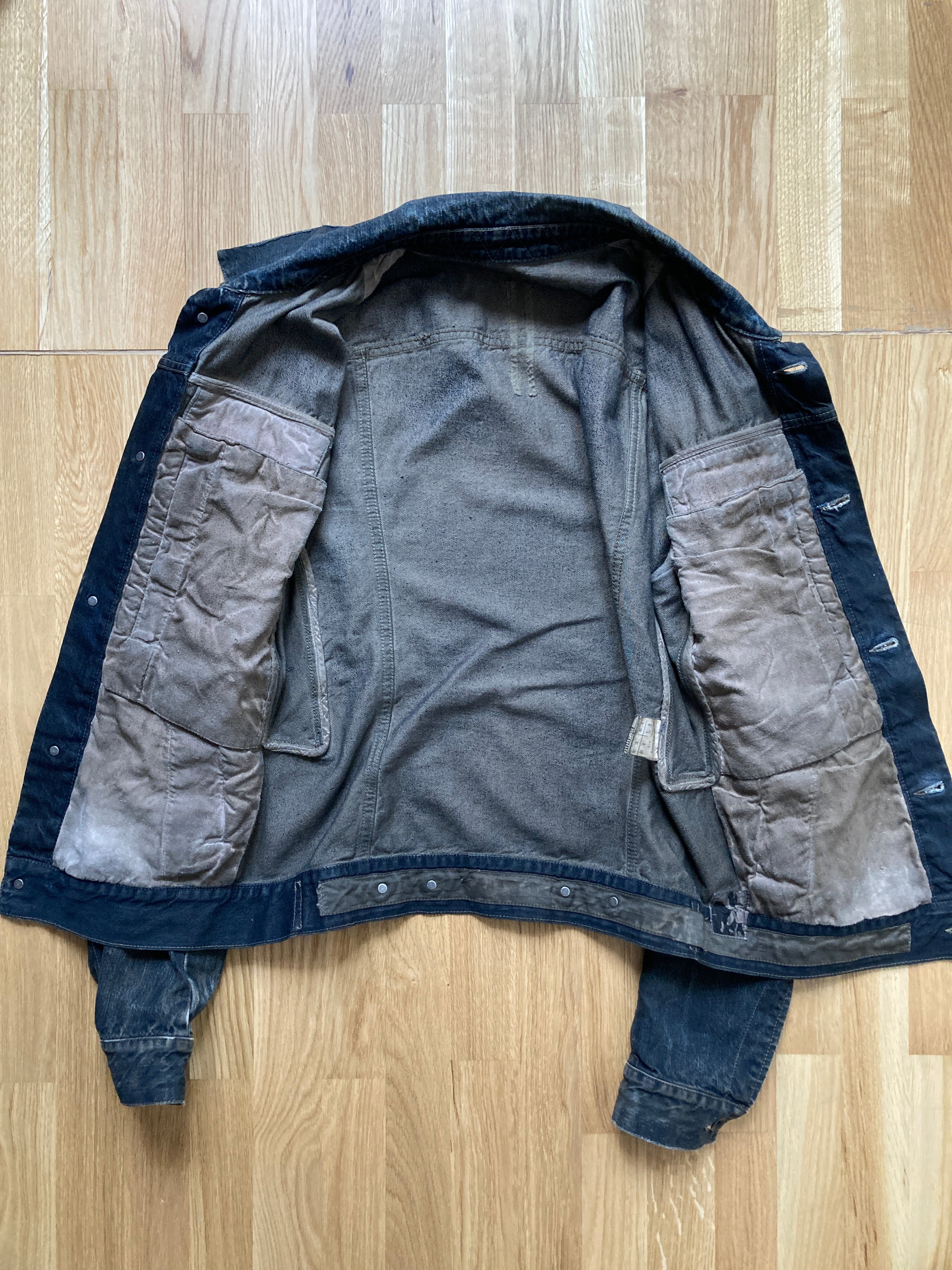 F/W 07 "EXPLODER" Dark Shadow Denim Jacket Rick Owens M