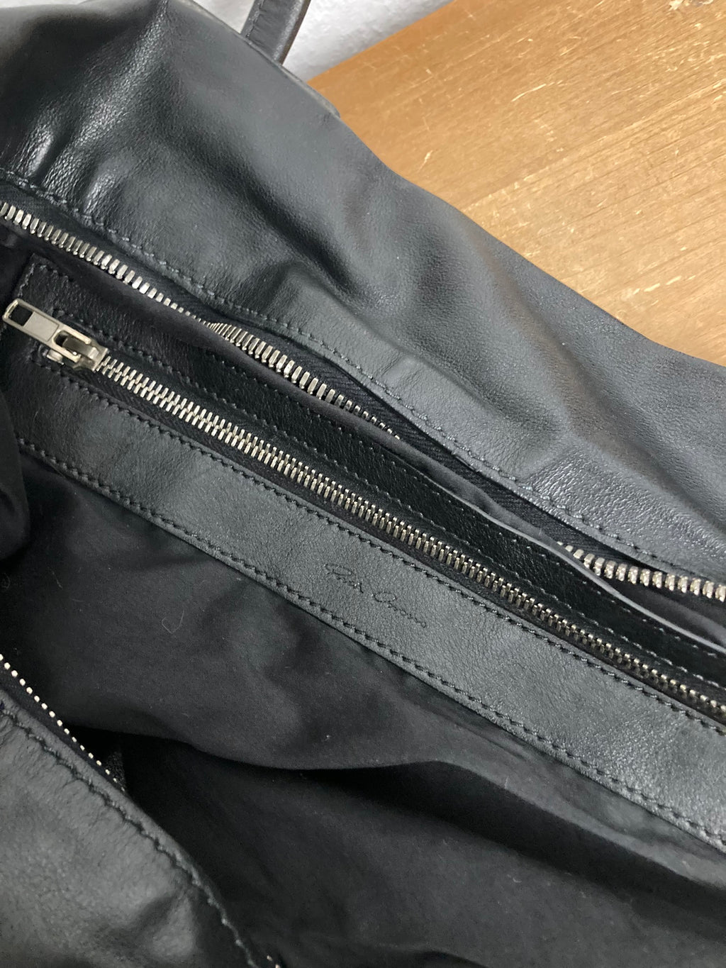 F/W 15 "SPHINX" Large Leather Carry-All in Black