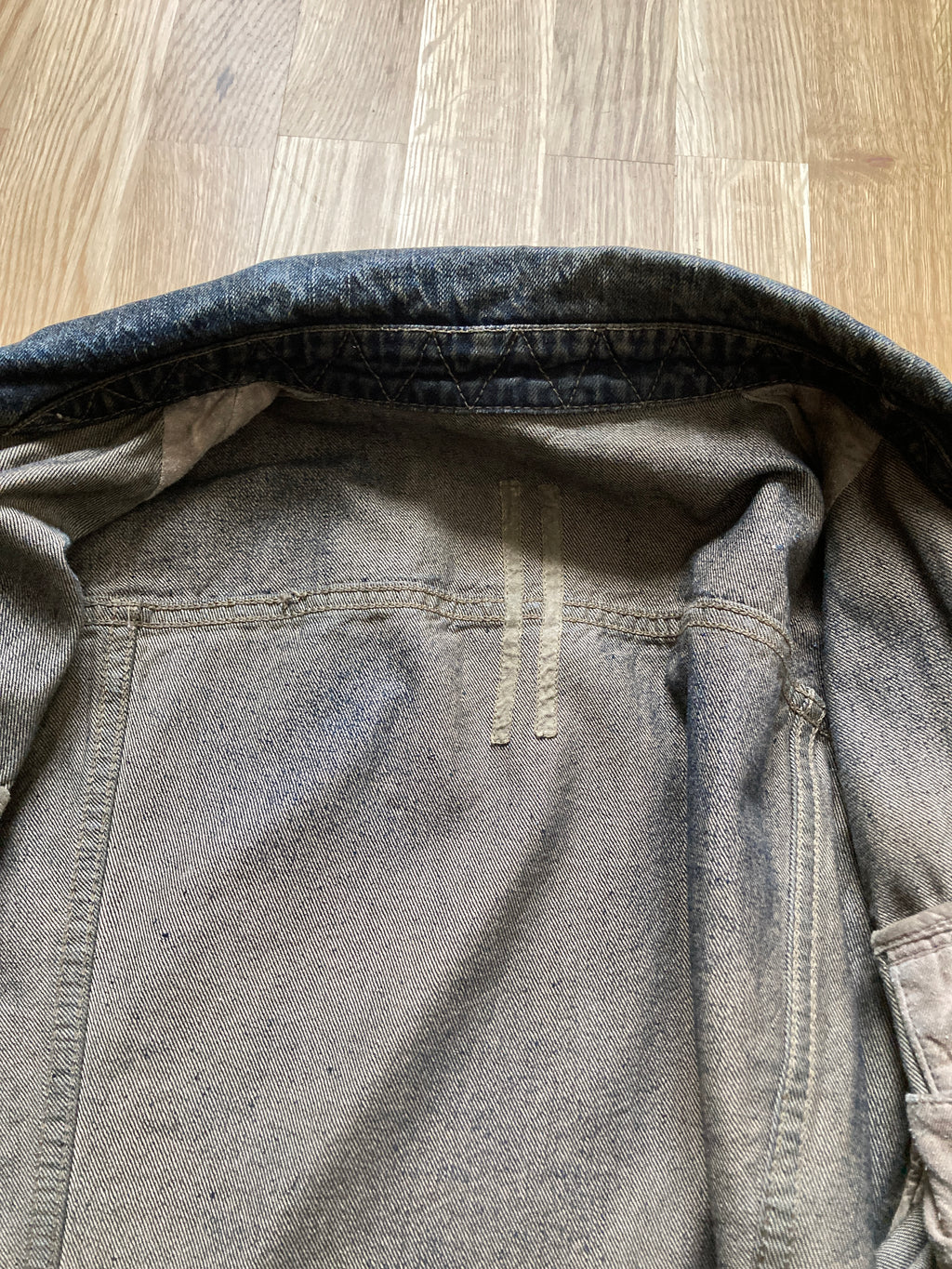 F/W 07 "EXPLODER" Dark Shadow Denim Jacket Rick Owens M