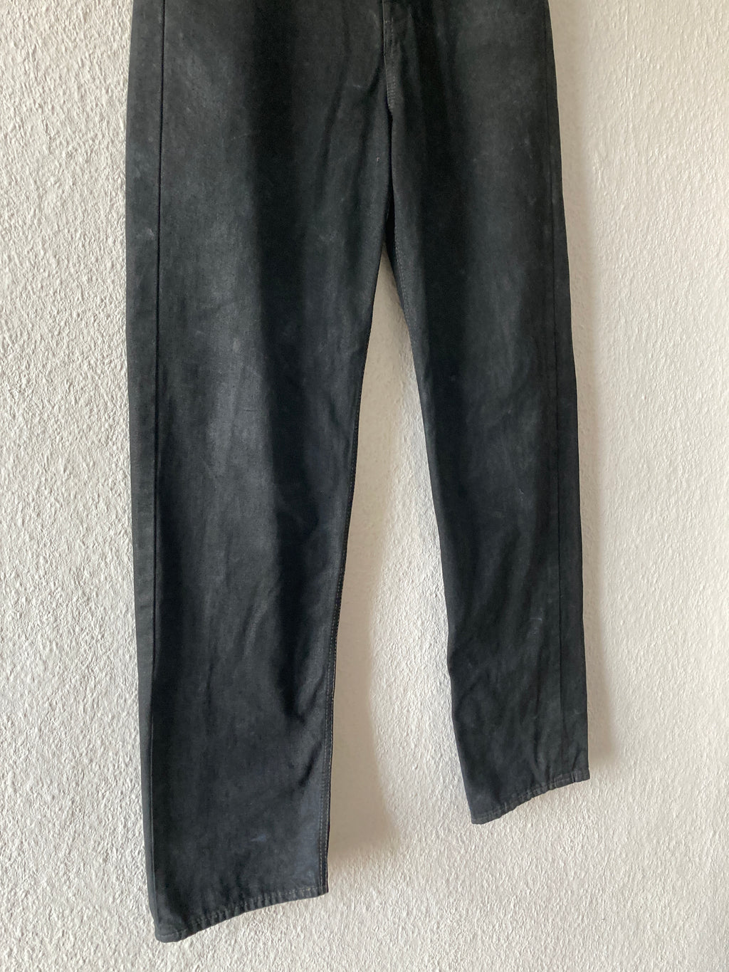 F/W 17 "GLITTER" Black Heavy Waxed Matte Dustulator Cut Denim US30