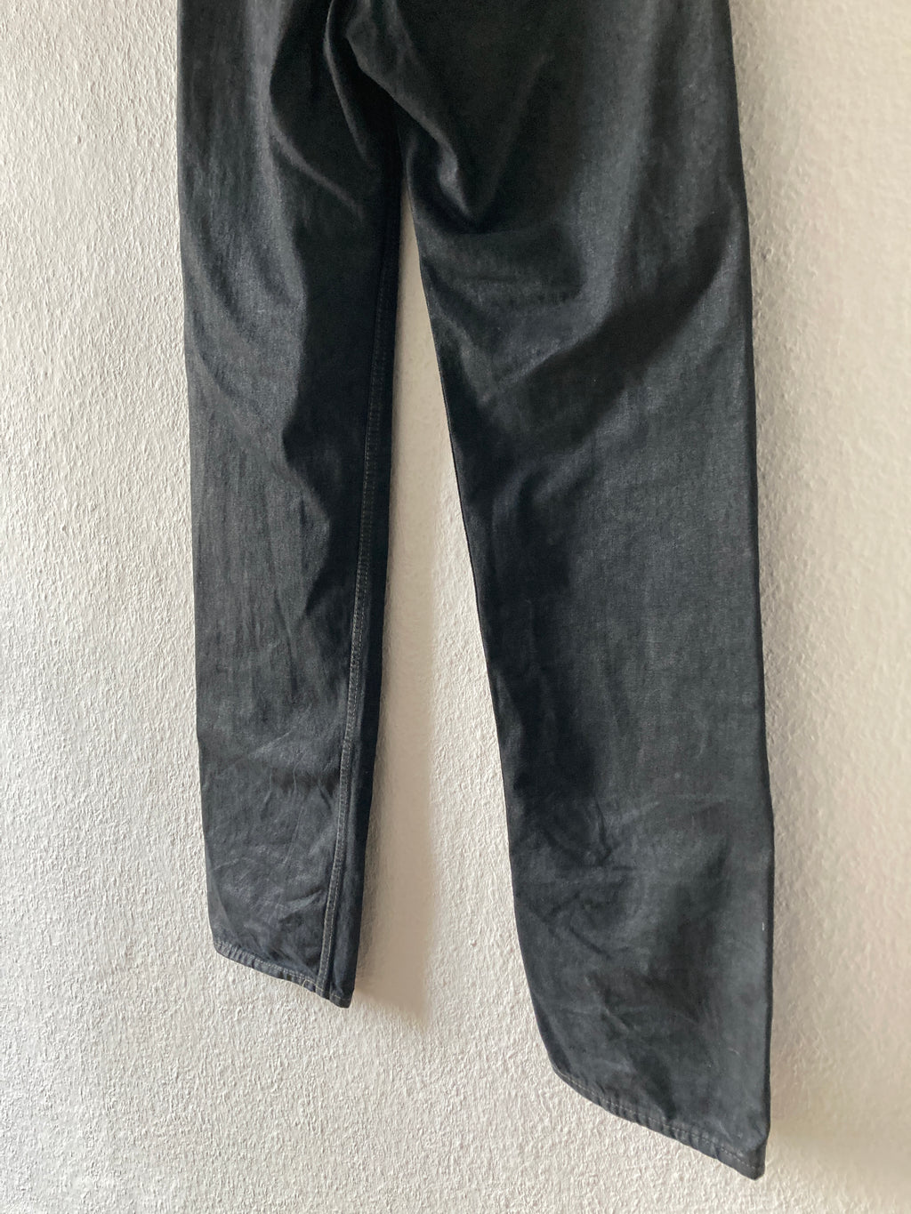 F/W 17 "GLITTER" Black Heavy Waxed Matte Dustulator Cut Denim US30