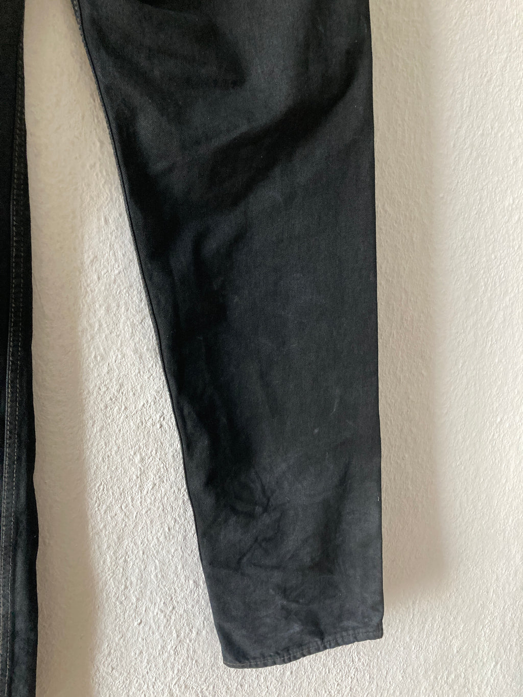 F/W 17 "GLITTER" Black Heavy Waxed Matte Dustulator Cut Denim US30