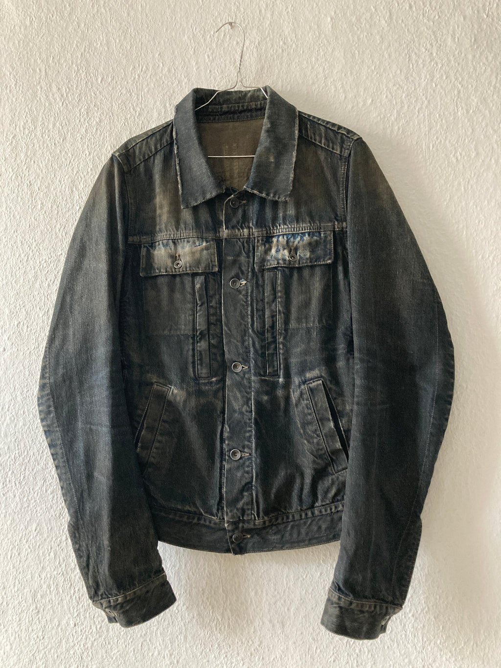 F/W 07 "EXPLODER" Dark Shadow Denim Jacket Rick Owens M