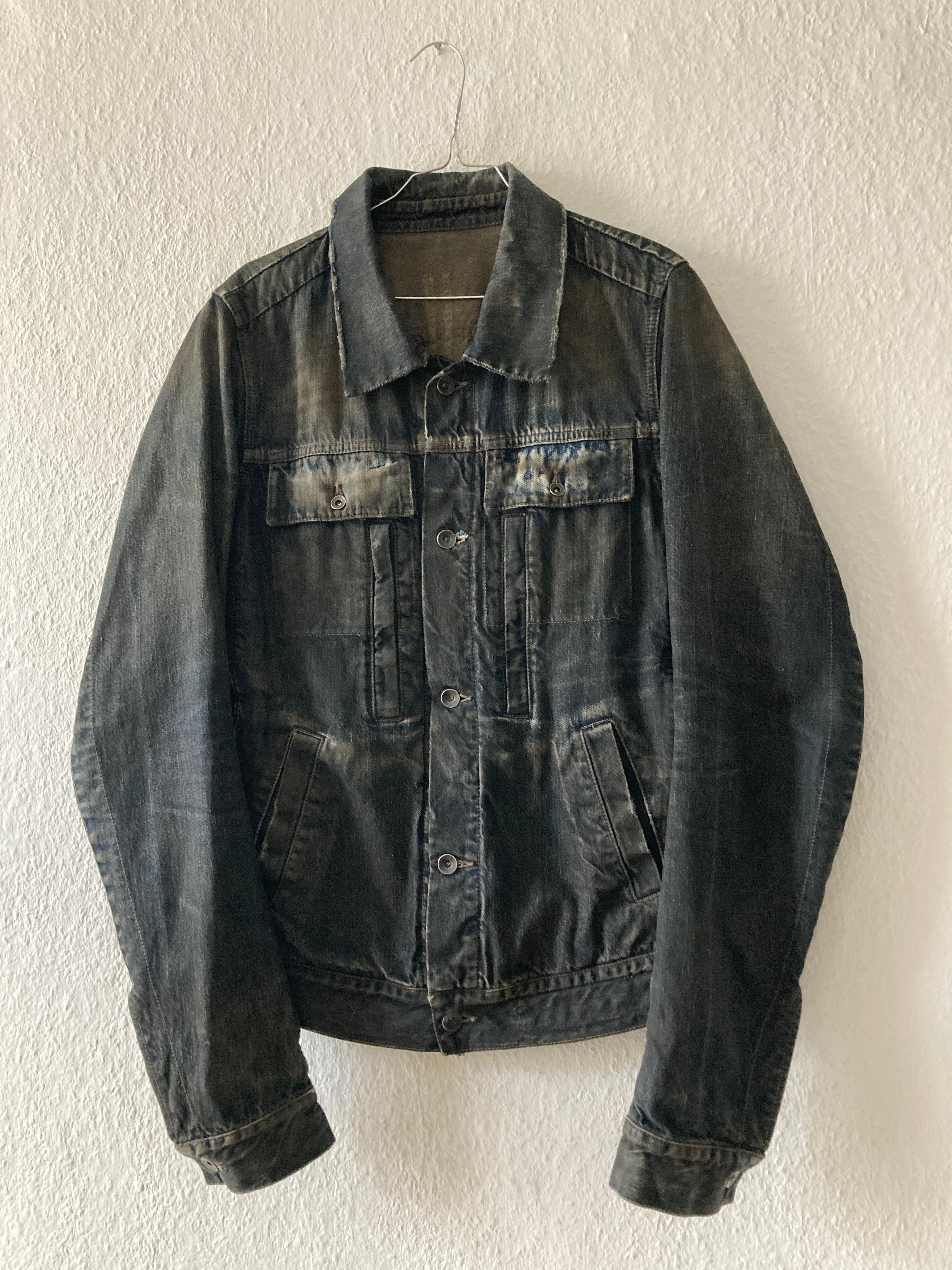 F/W 07 "EXPLODER" Dark Shadow Denim Jacket Rick Owens M
