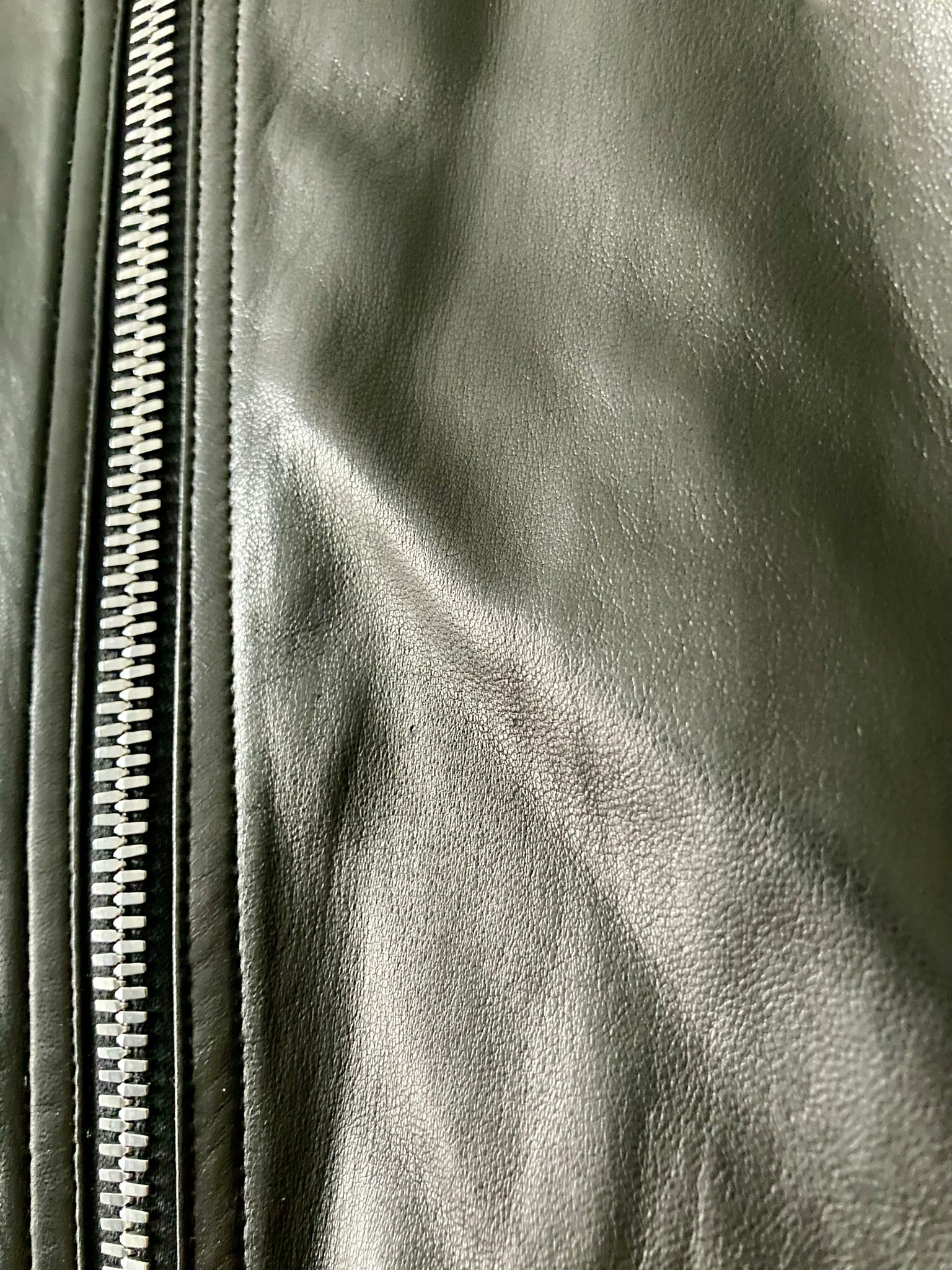 S/S 17 "WALRUS" Lamb Leather Intarsia Jacket in Black