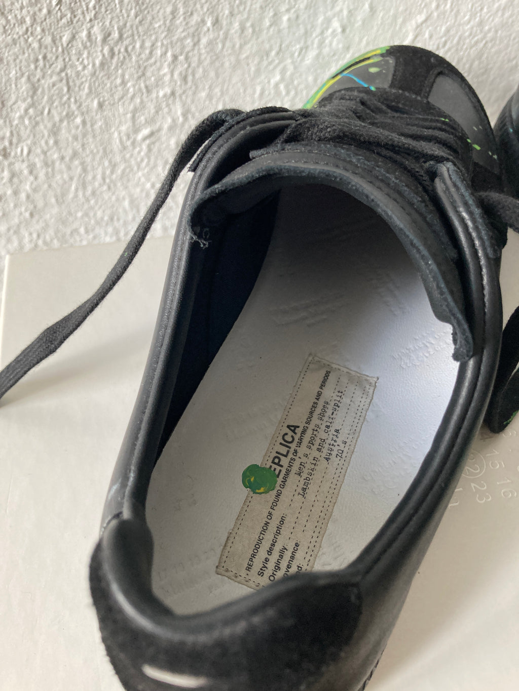 One-of-One Maison Margiela x William Cobbing Clay Splatter Replica in Black and Size IT43