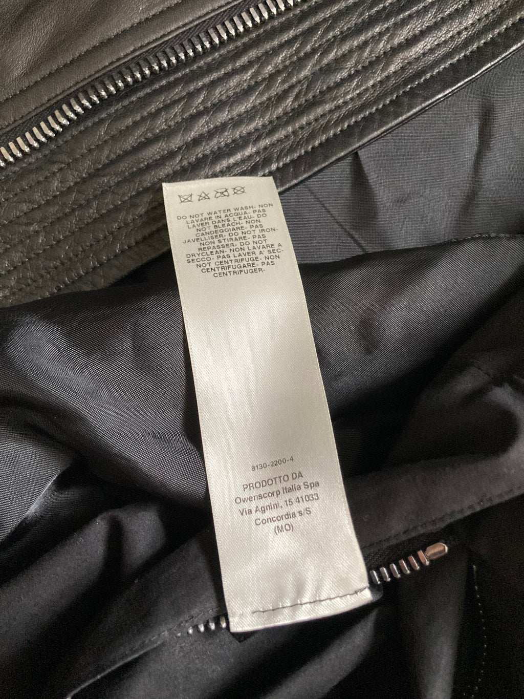 S/S 17 "WALRUS" Lamb Leather Intarsia Jacket in Black