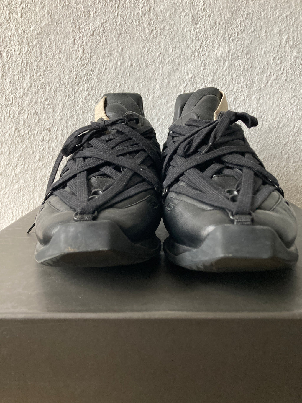 S/S 20 "TECUATL" Triple Black Maximal Megalace Runners 12/45