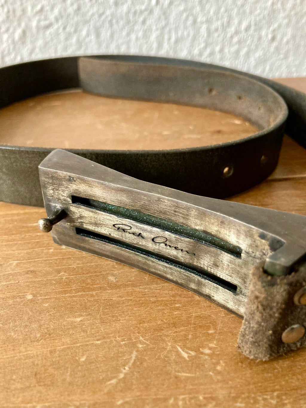S/S 12 "NASKA" Leather Belt Rick Owens