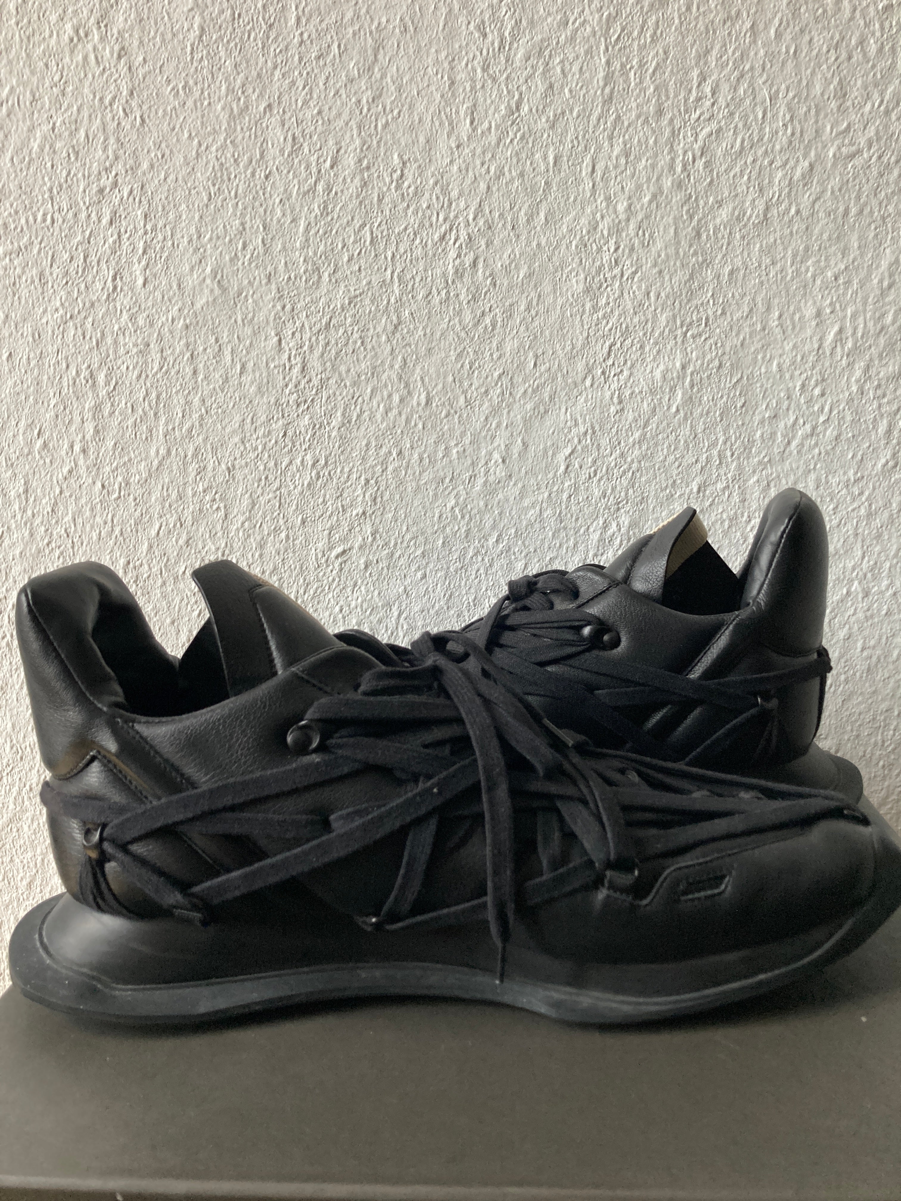 S/S 20 "TECUATL" Triple Black Maximal Megalace Runners 12/45