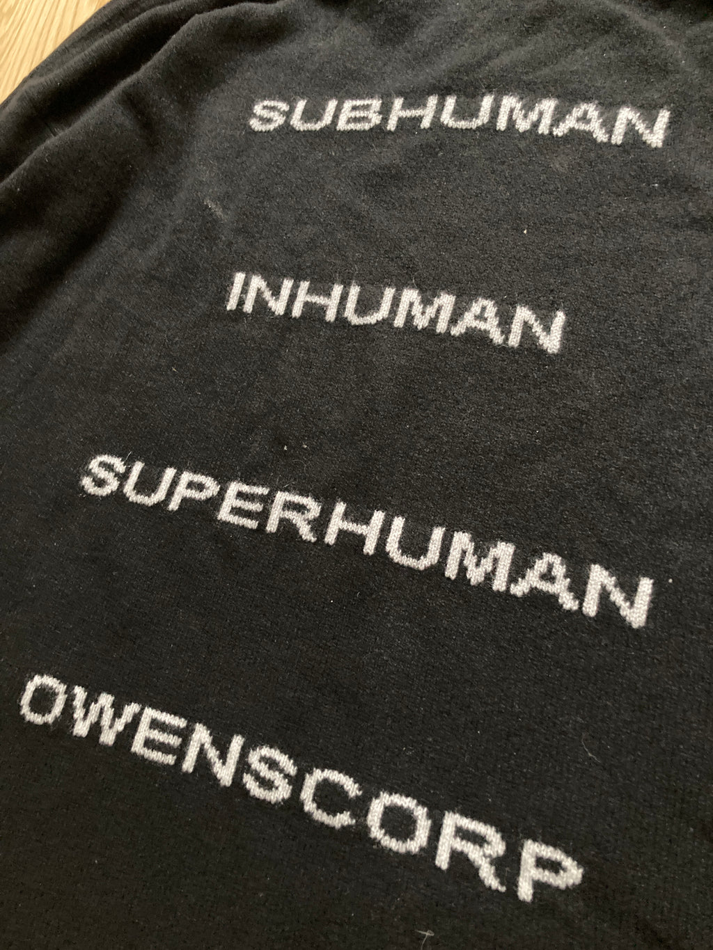 F/W 22 "STROBE" Black Runway Cashmere Hoodie Rick Owens L