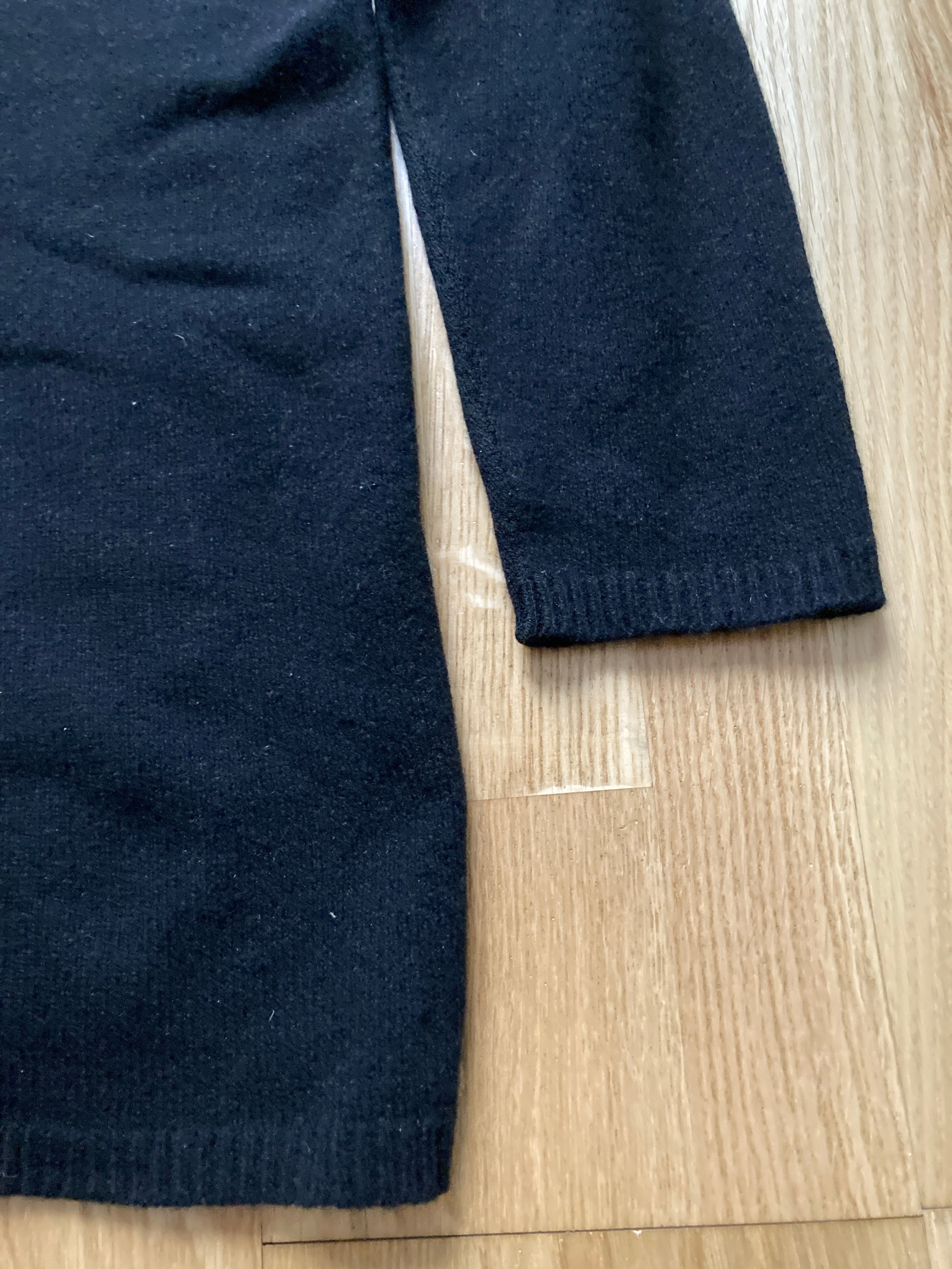 F/W 22 "STROBE" Black Runway Cashmere Hoodie Rick Owens L