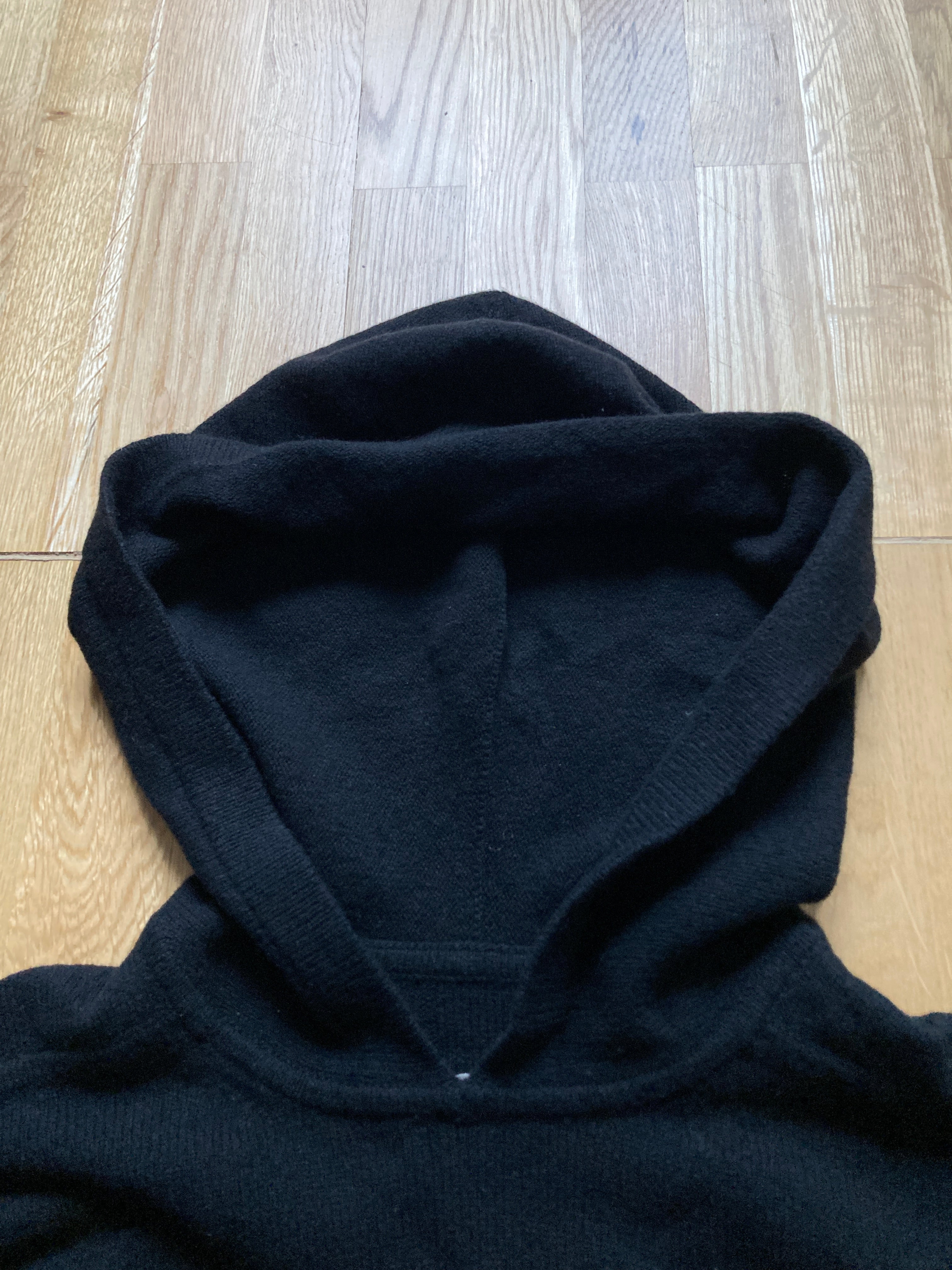 F/W 22 "STROBE" Black Runway Cashmere Hoodie Rick Owens L