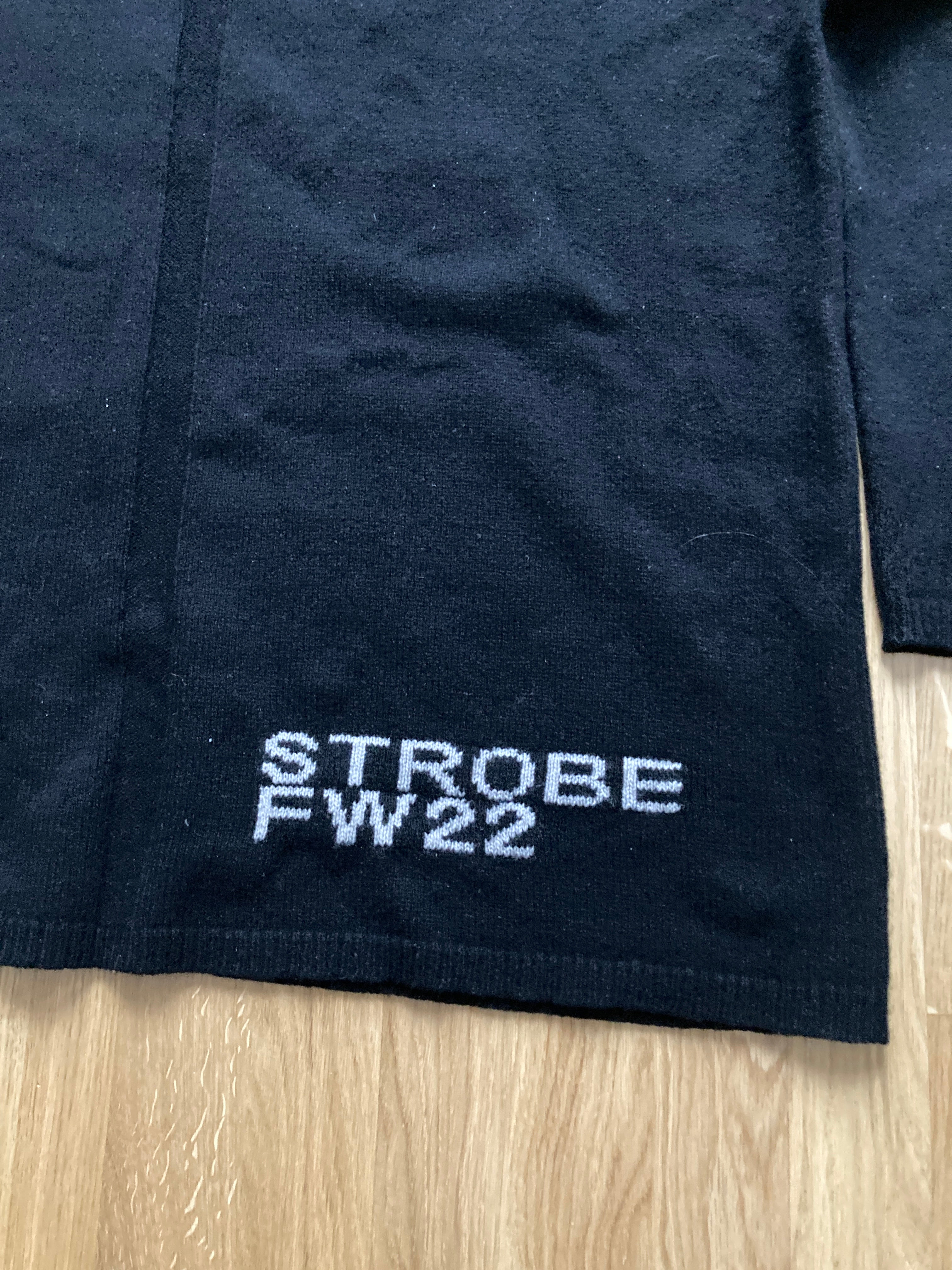 F/W 22 "STROBE" Black Runway Cashmere Hoodie Rick Owens L