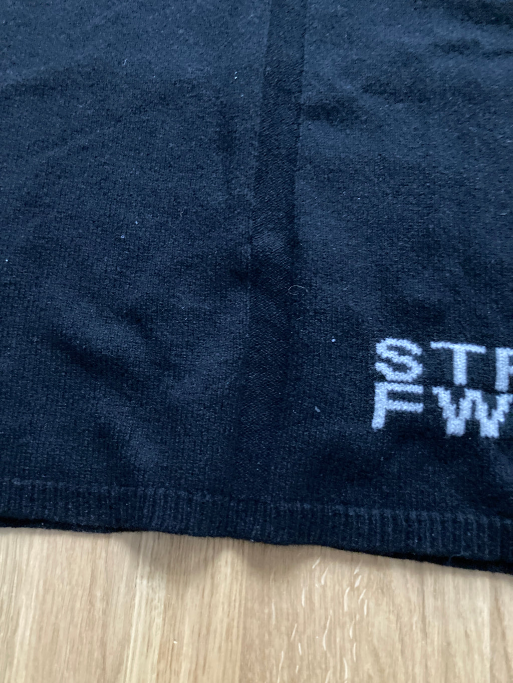 F/W 22 "STROBE" Black Runway Cashmere Hoodie Rick Owens L