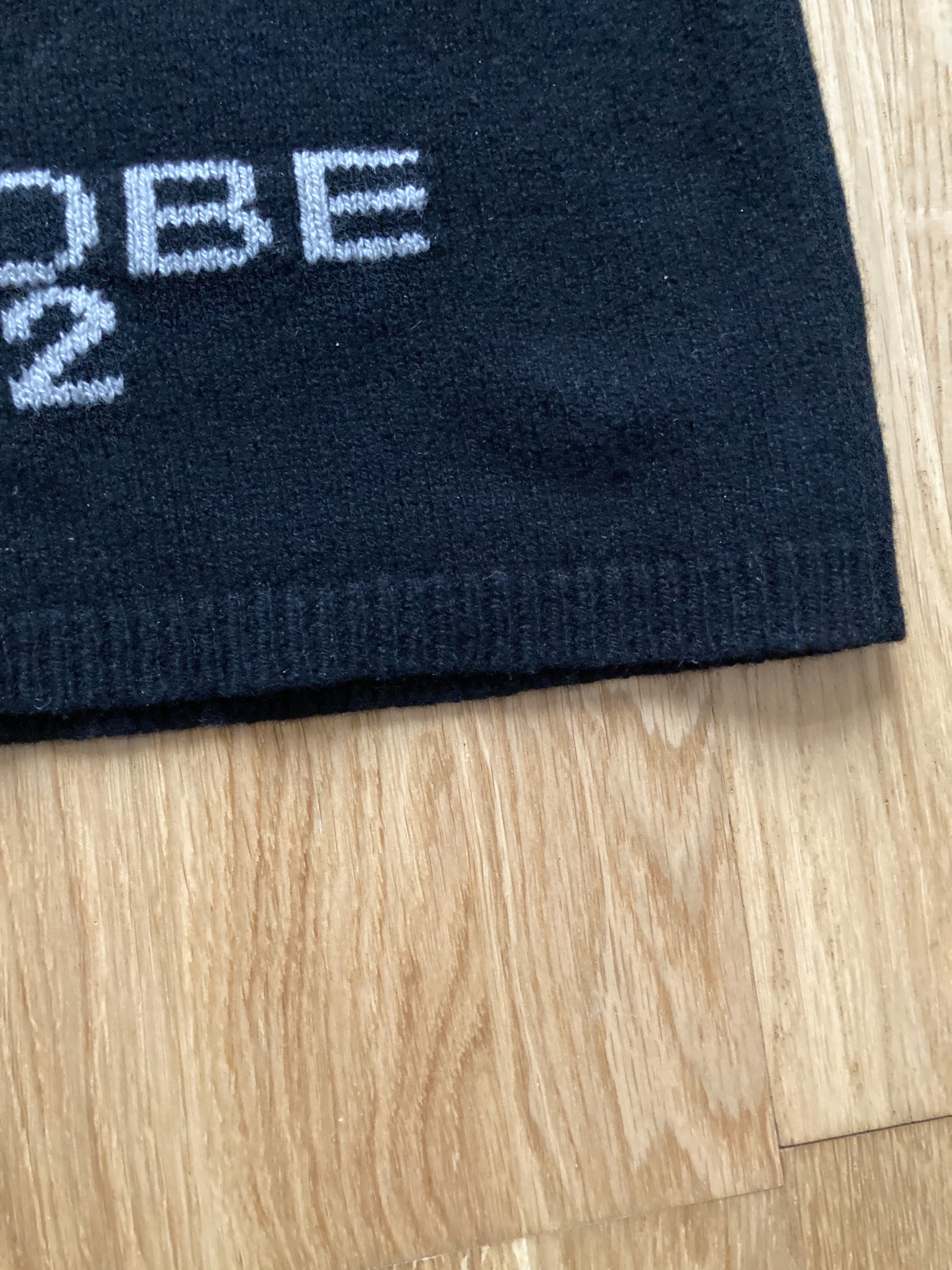 F/W 22 "STROBE" Black Runway Cashmere Hoodie Rick Owens L