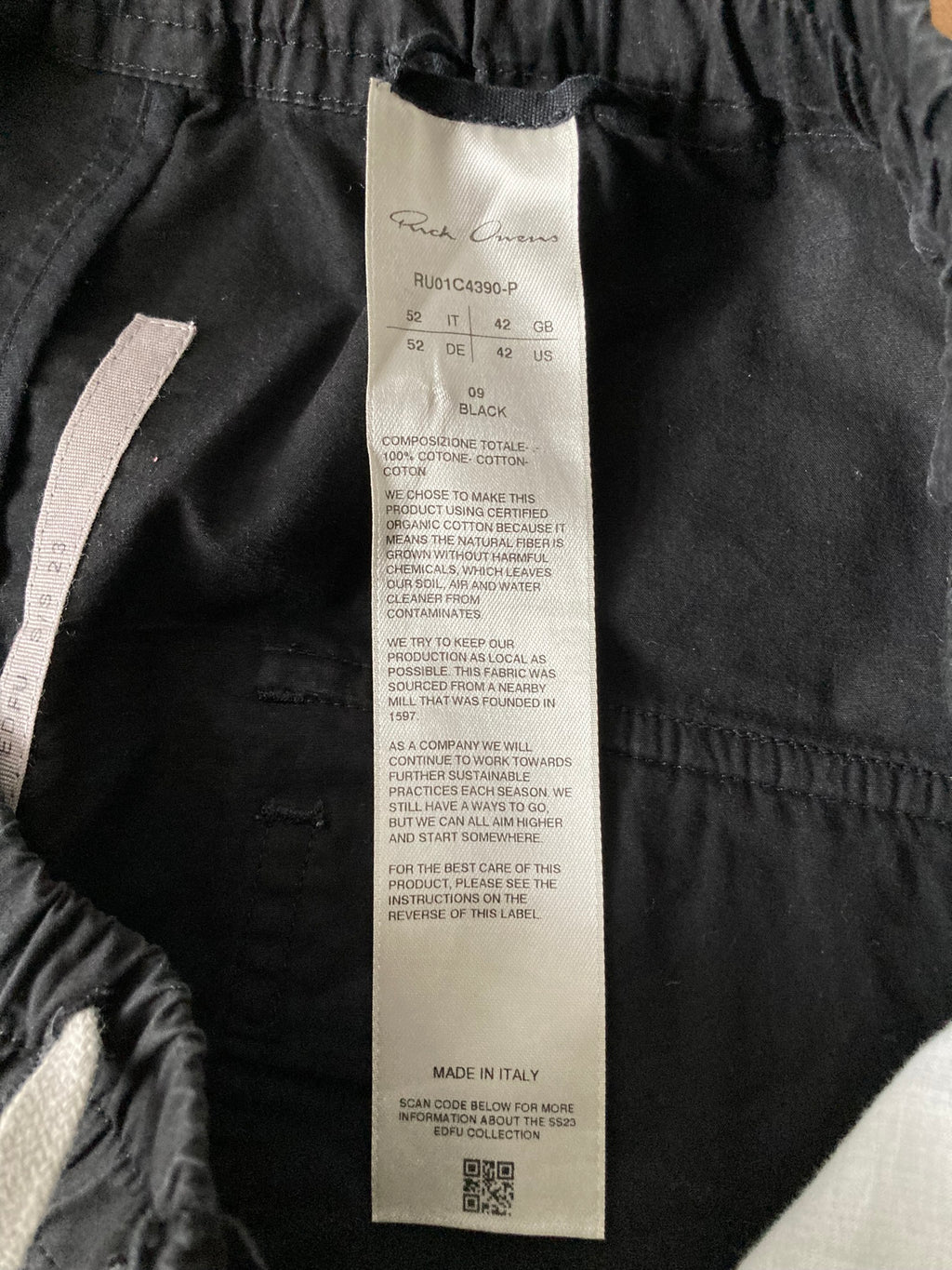 S/S 23 "EDFU" Drawstring Slim Long Pants in Black