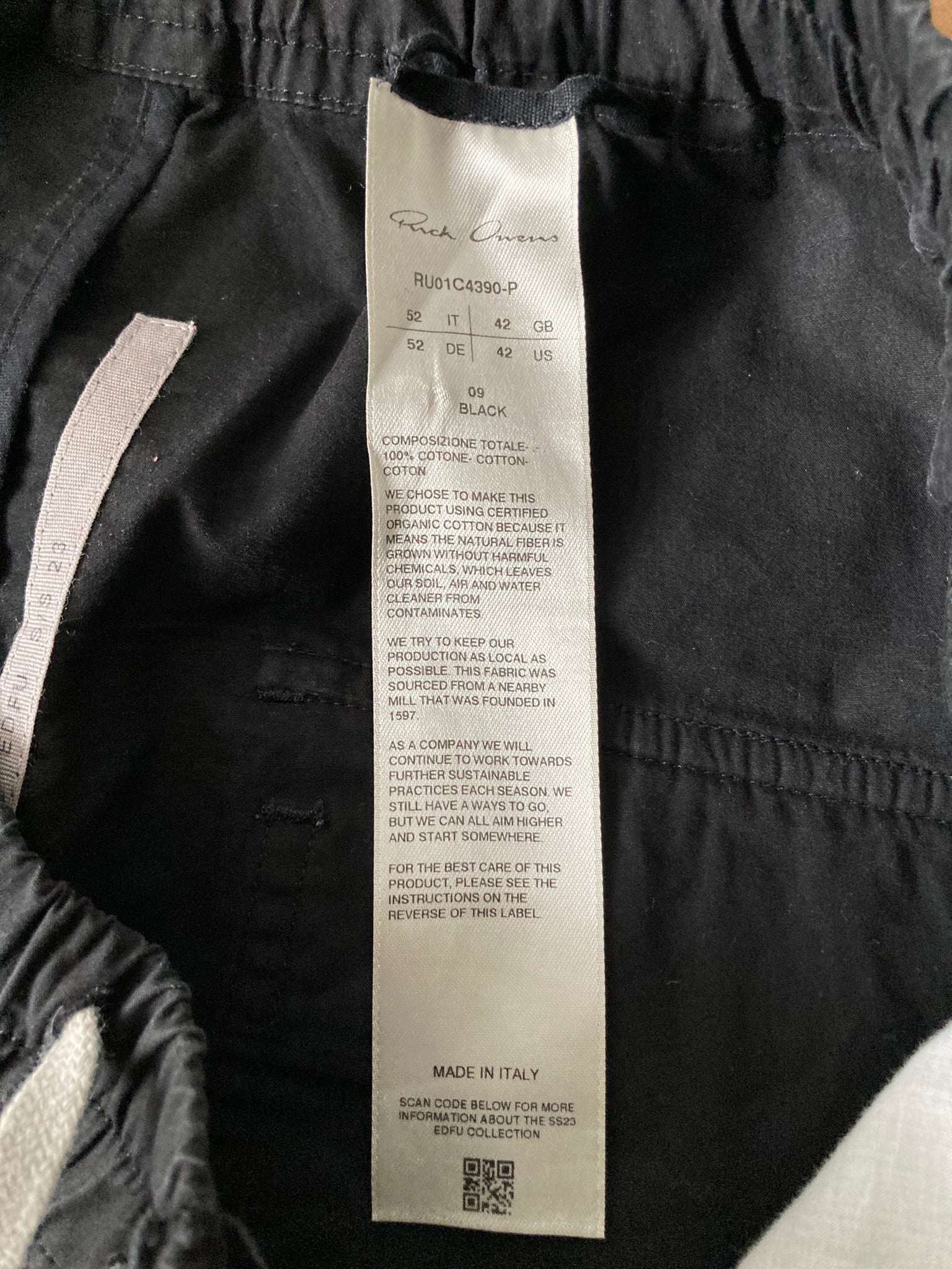 S/S 23 "EDFU" Drawstring Slim Long Pants in Black